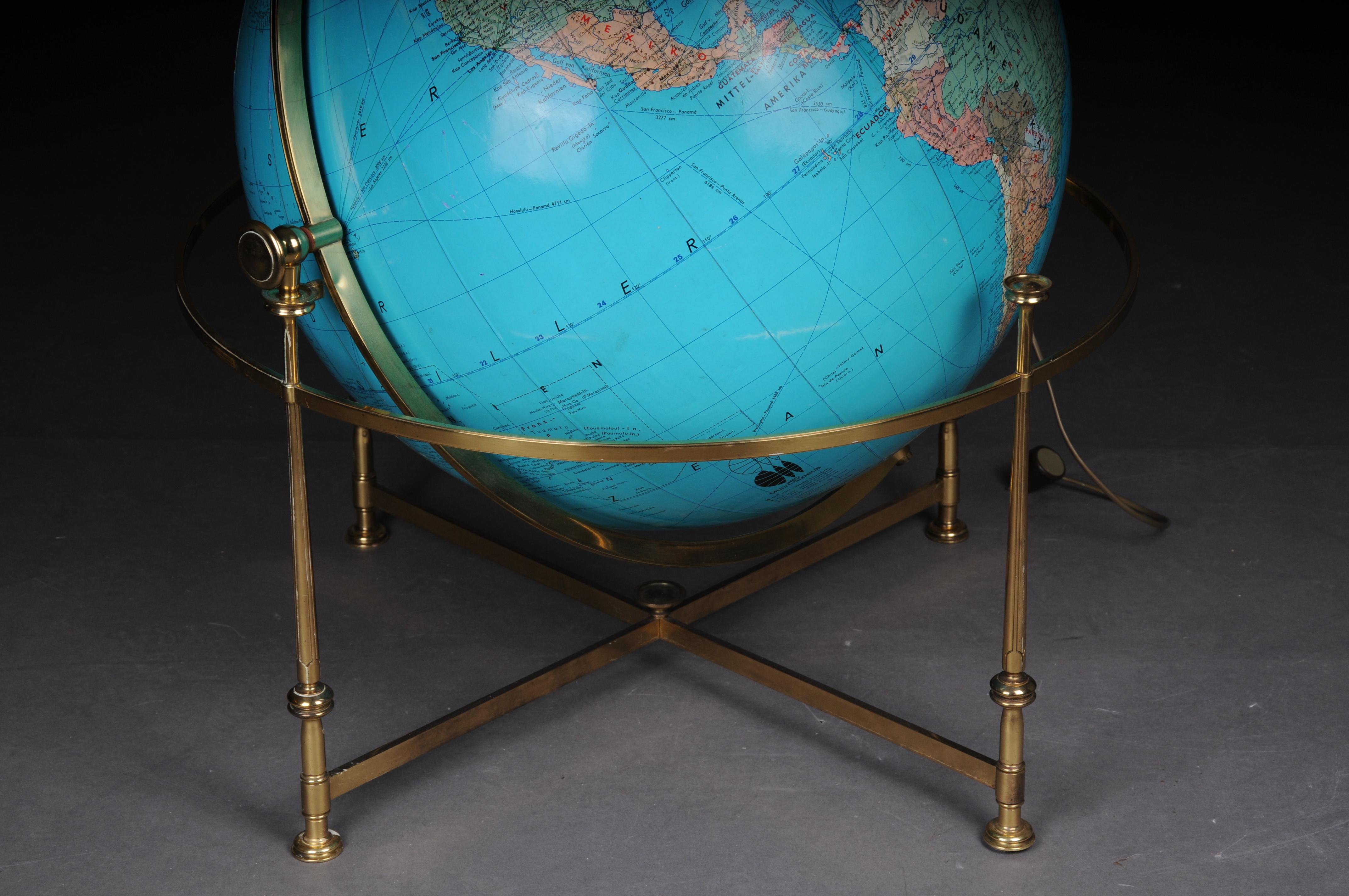 XXL Globe with Lighting from the Publishing House JRO Munich from the 1960s 10