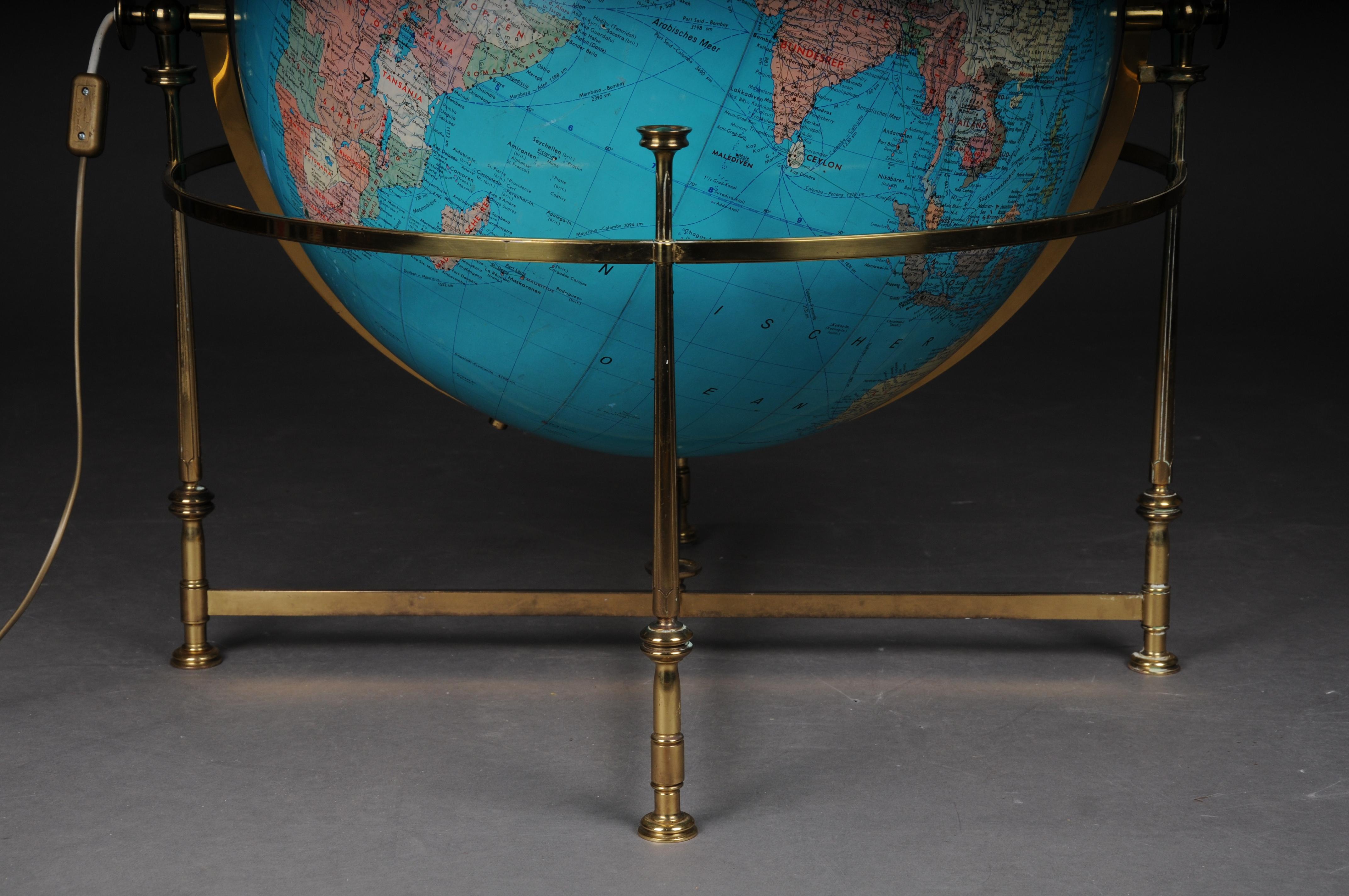 XXL Globe with Lighting from the Publishing House JRO Munich from the 1960s In Good Condition In Berlin, DE