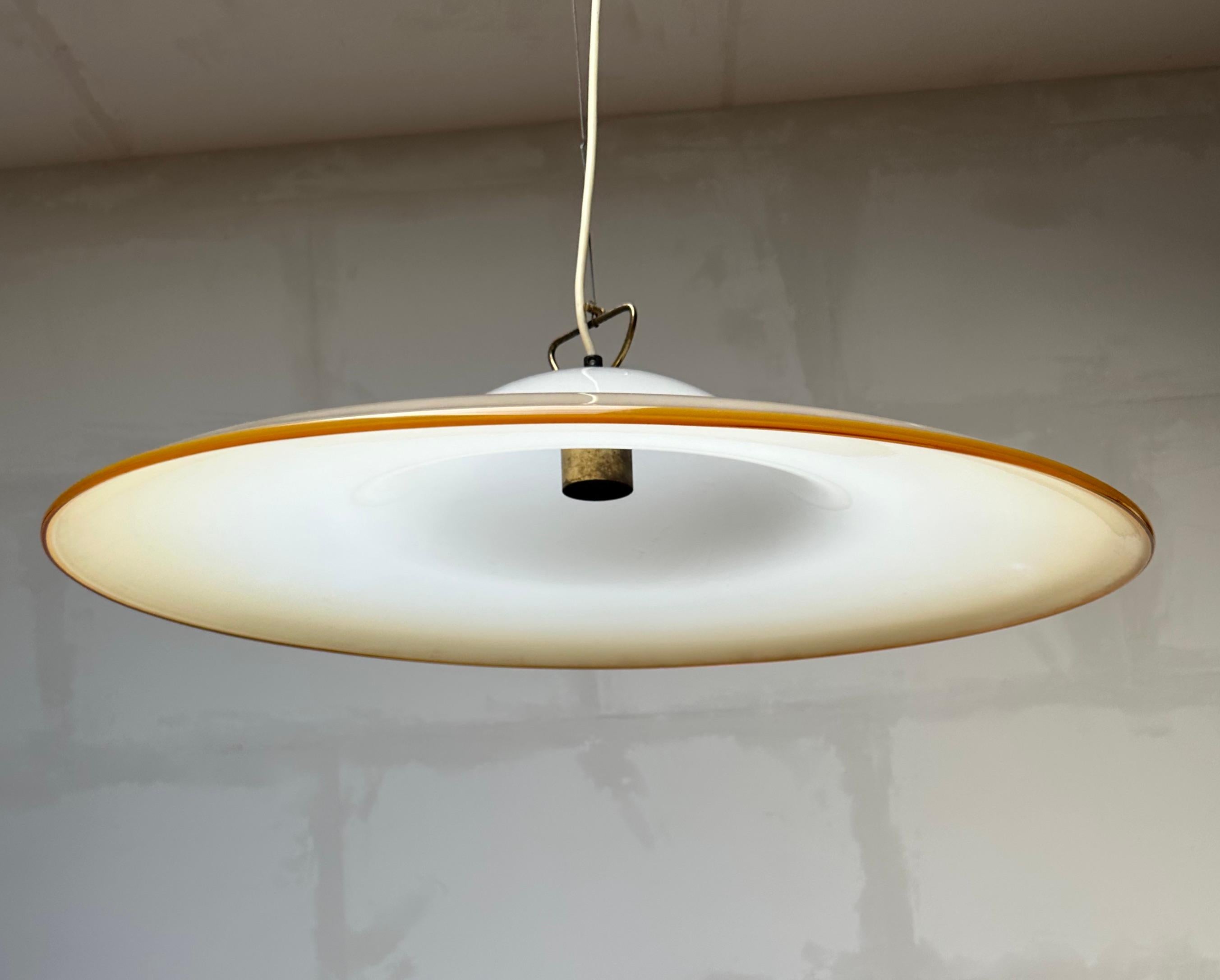 XXL & Great Shape Venetian Murano Pendant Light of Mouthblown Glass by Seguso In Good Condition For Sale In Lisse, NL