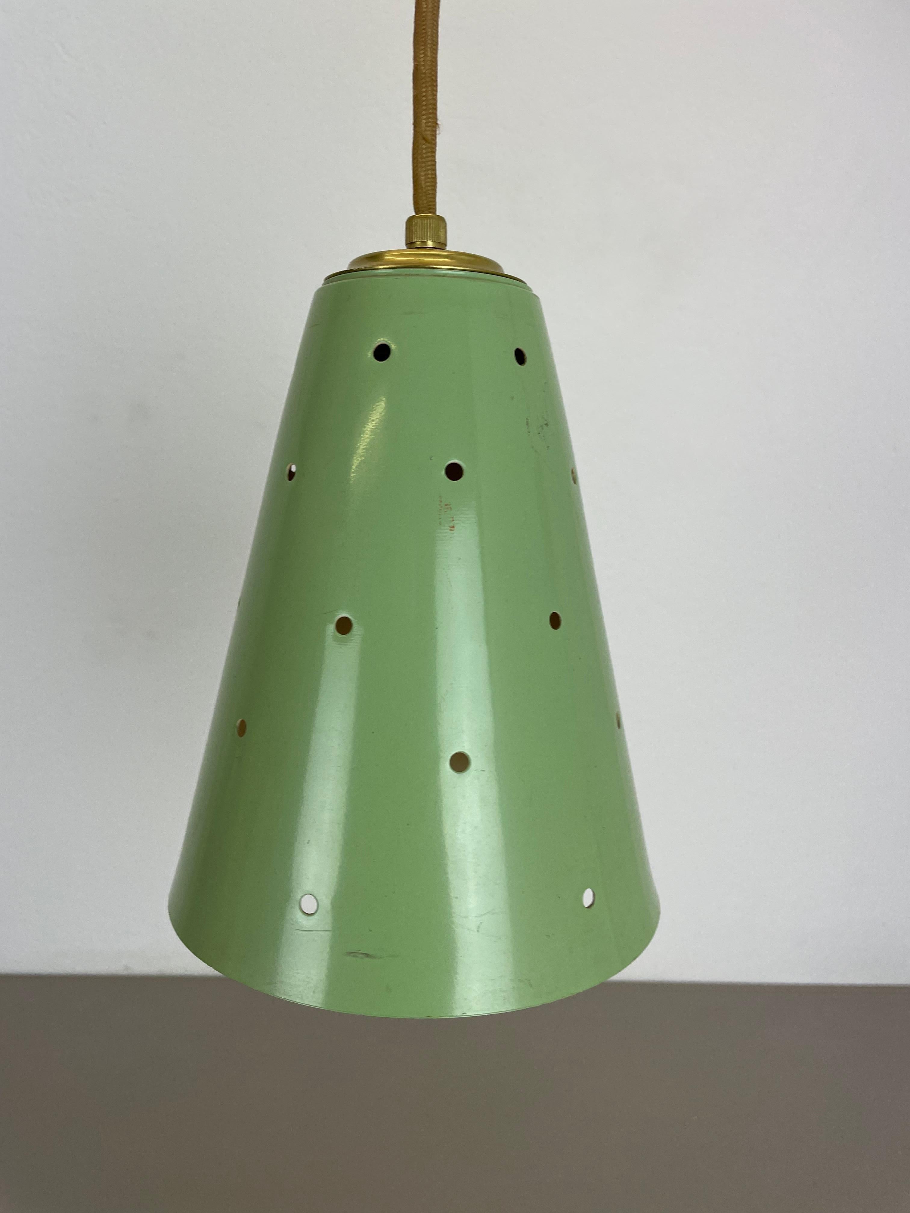 XXL Green Stilnovo Style Adjustable Counter Weight Brass Wall Light Italy, 1960s For Sale 7