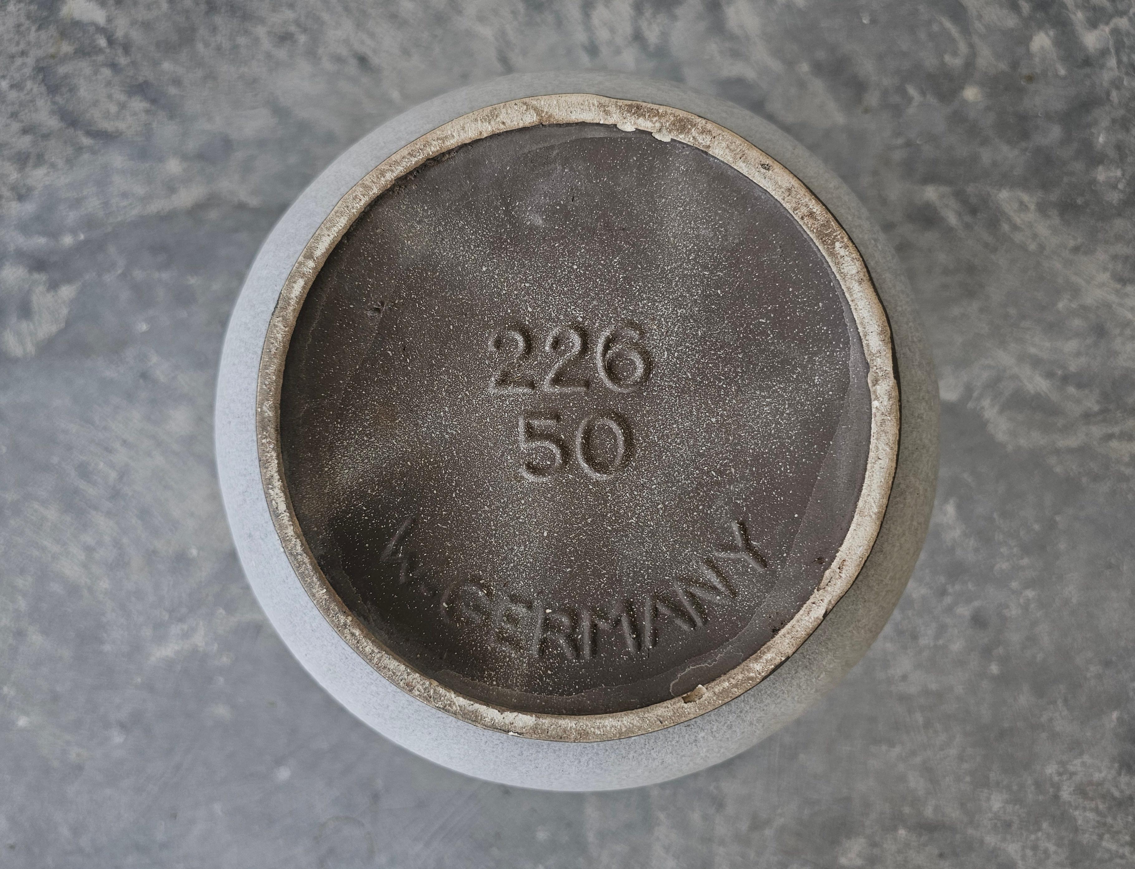 Tedesco Vaso da terra XXL in ceramica grigia di Scheurich Modello 226-50, Germania Ovest anni '70 in vendita