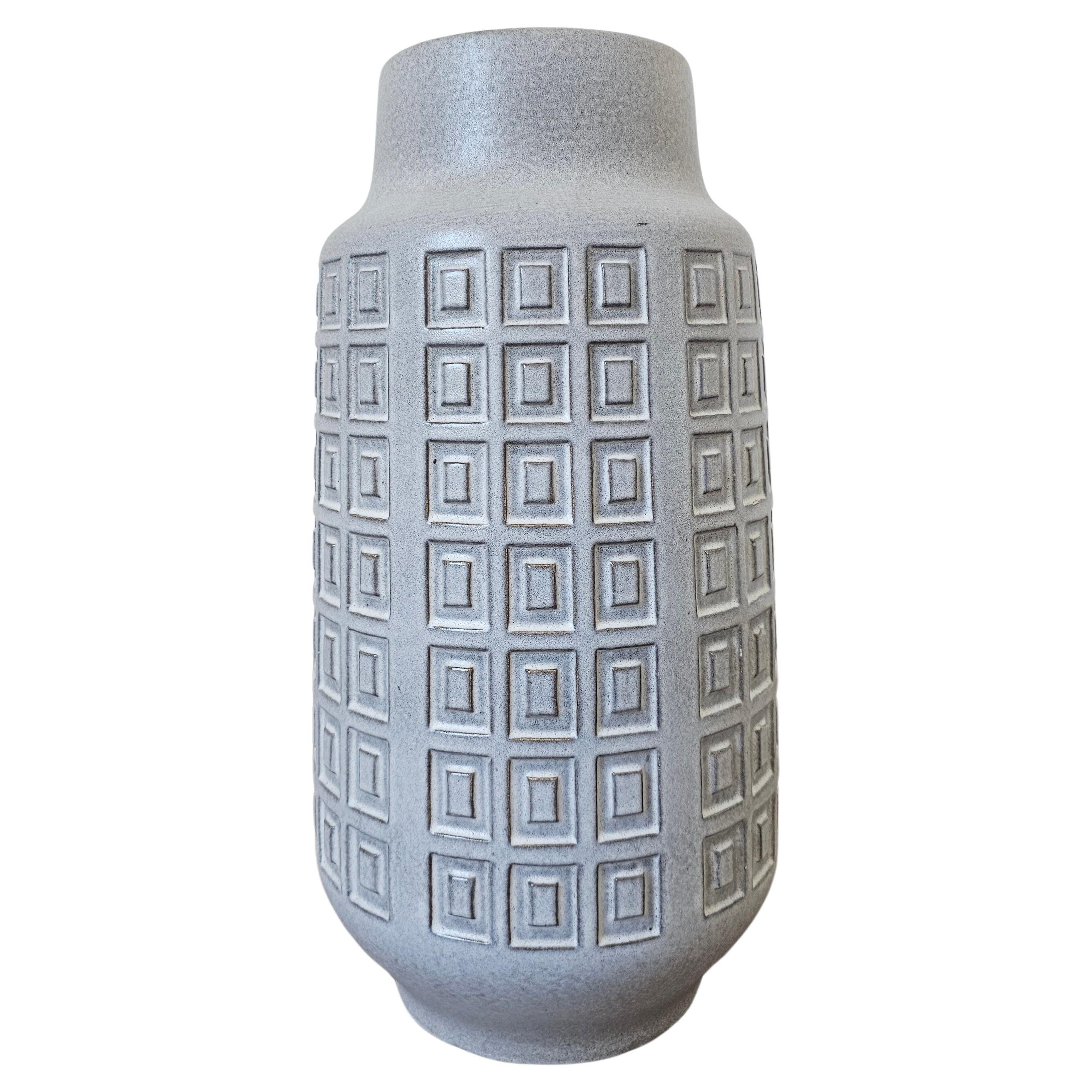 XXL Grey Ceramic Floor Vase by Scheurich Model 226-50, West German 1970s