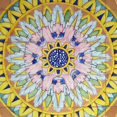 XXL Handmade Neapolitan Majolica Tile Panel, Italy