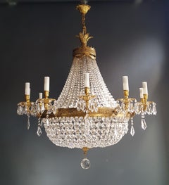 XXL Énorme lustre Empire Montgolfière Sac de Perle Lustre de Cristal Plafonnier