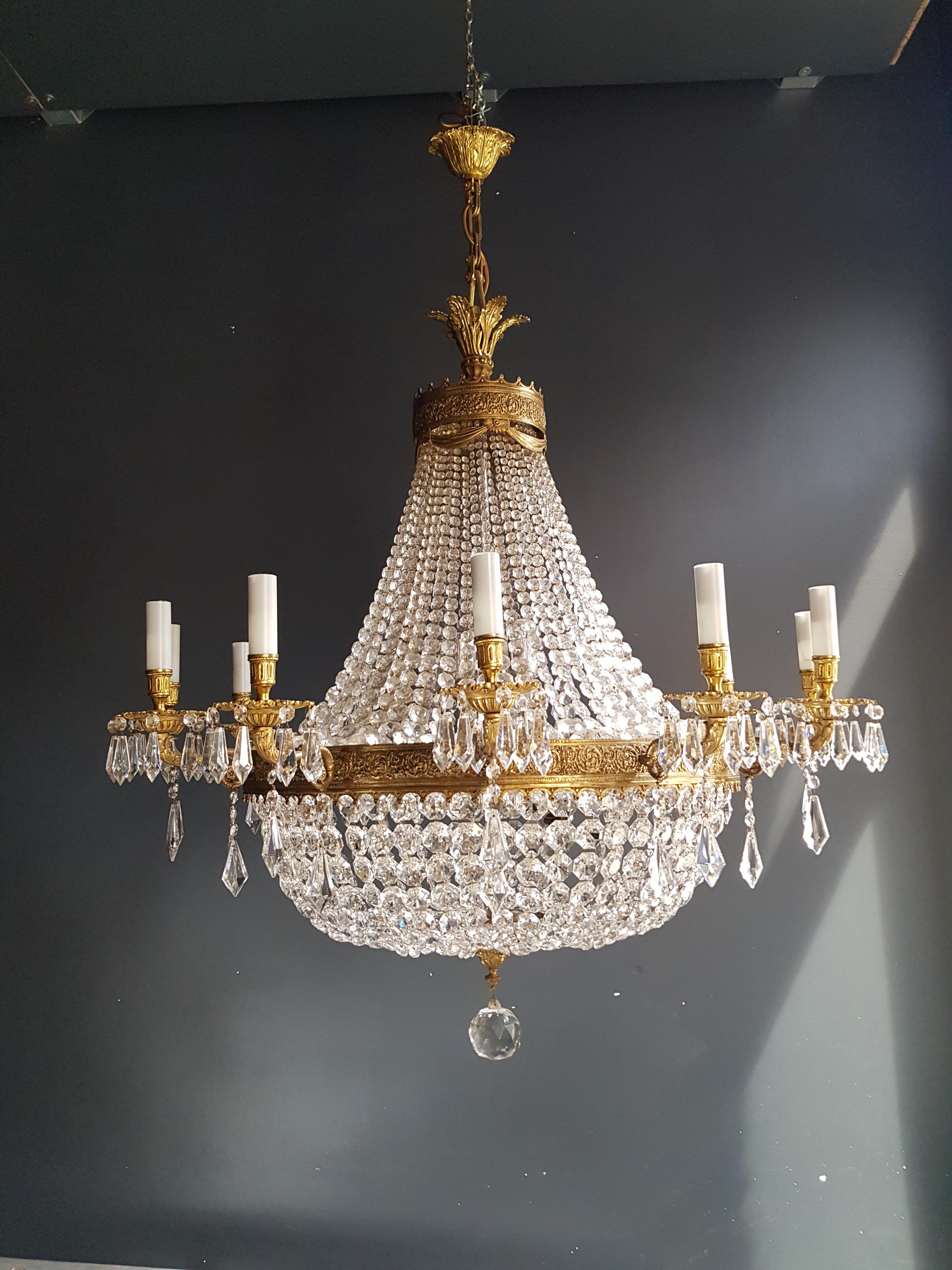 German XXL Huge Montgolfièr Empire Sac a Pearl Chandelier Crystal Lustre Ceiling Lamp