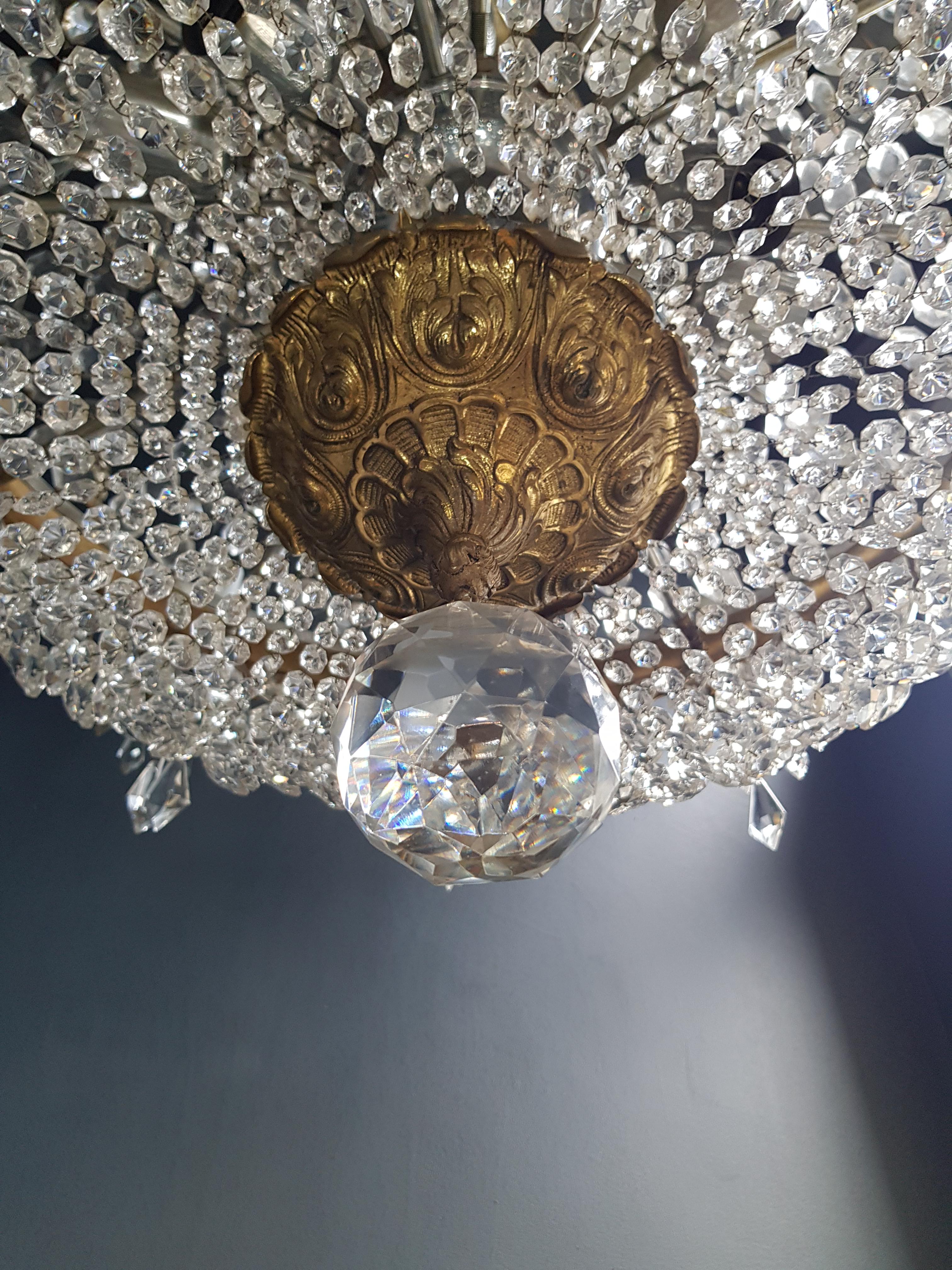 Mid-20th Century XXL Huge Montgolfièr Empire Chandelier Crystal Traditional Massive Large Wide