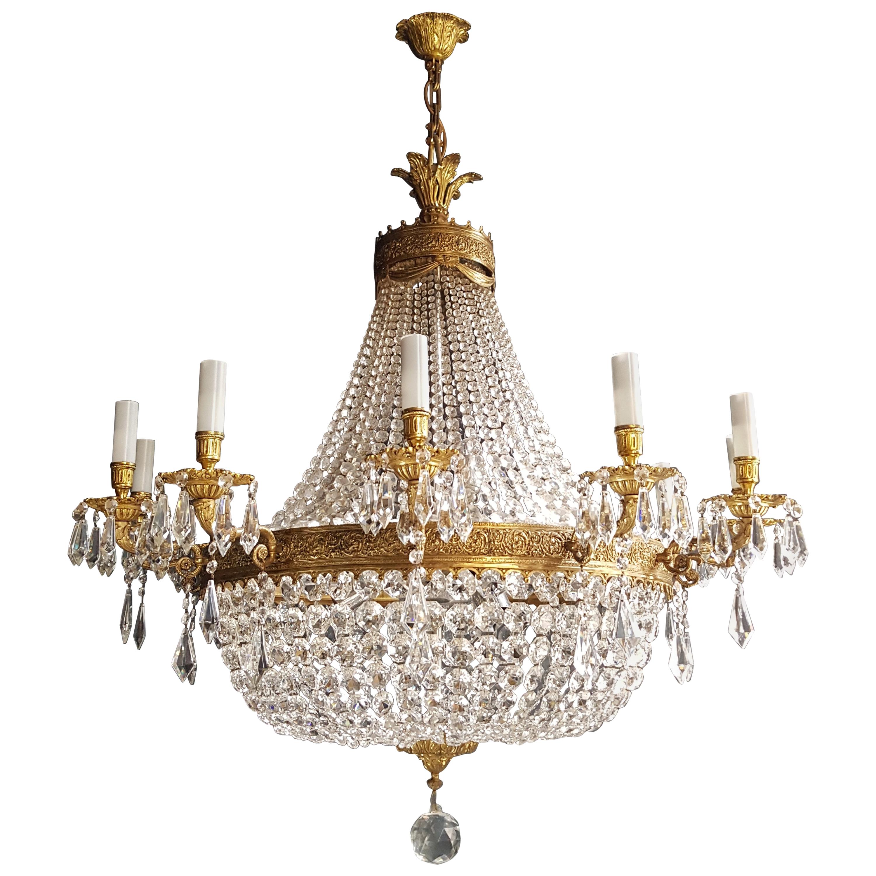 XXL Huge Montgolfièr Empire Sac a Pearl Chandelier Crystal Lustre Ceiling Lamp