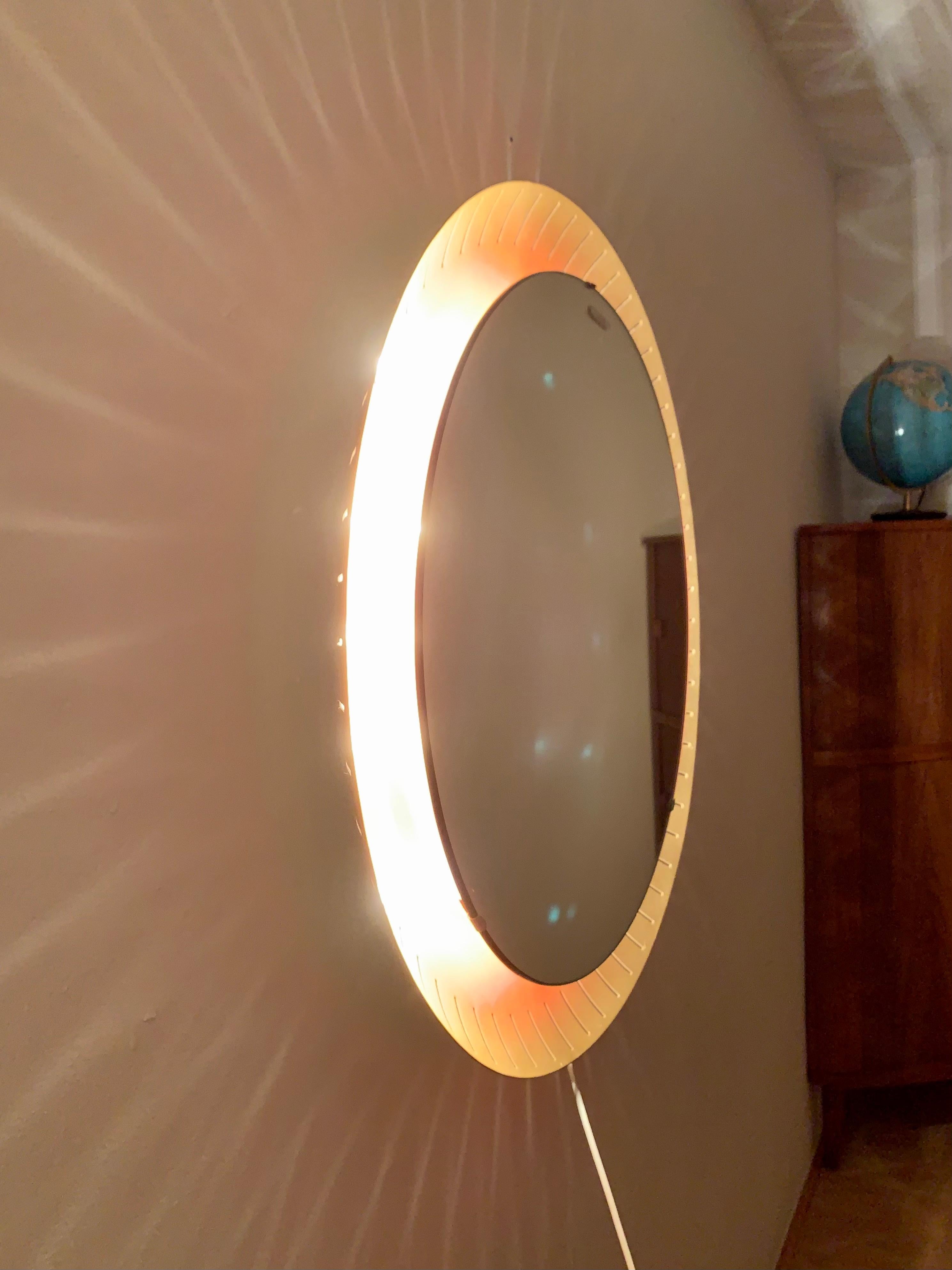 XXL Illuminated Sunburst Mirror For Sale 6