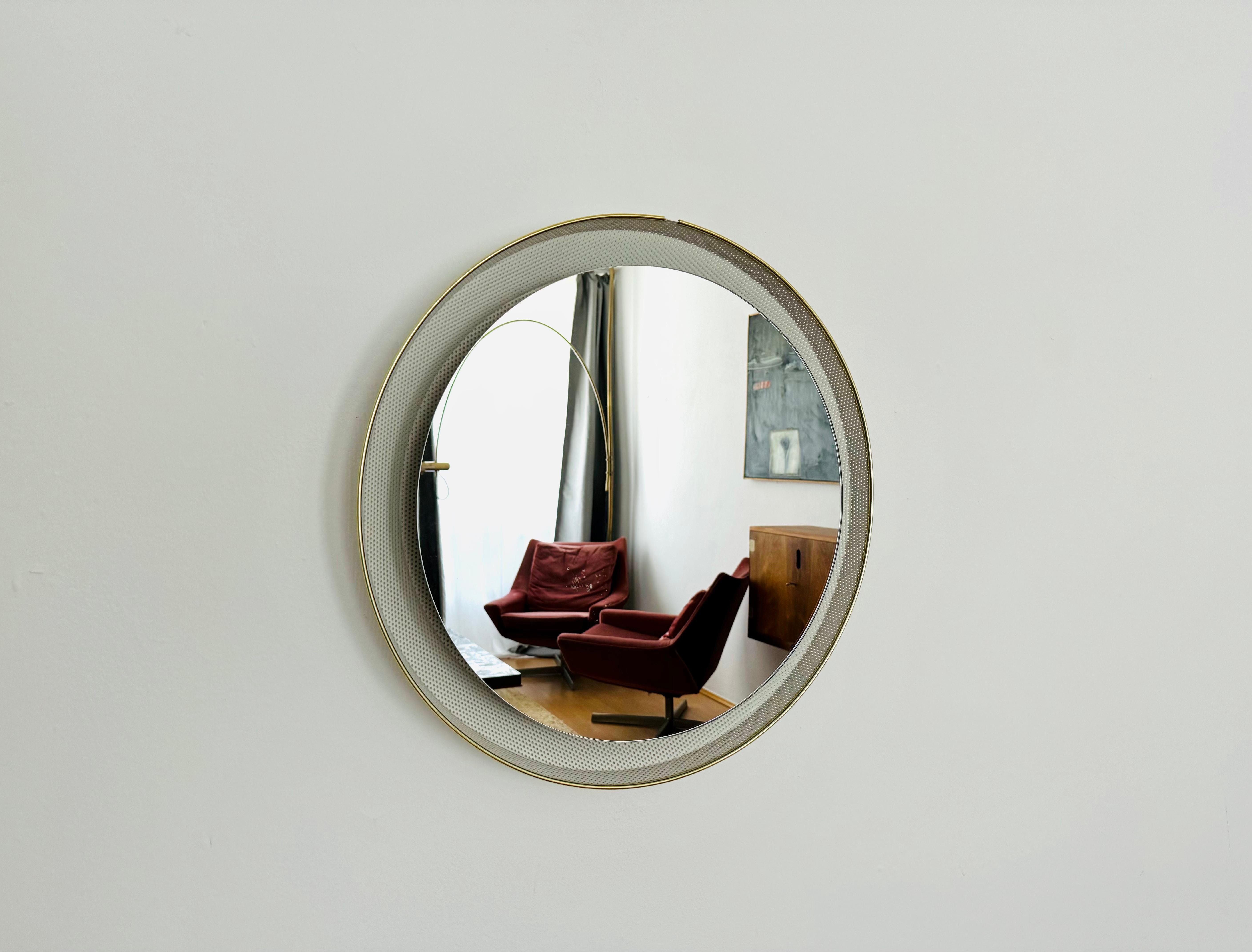 Mid-Century Modern Illuminated Sunburst Mirror For Sale