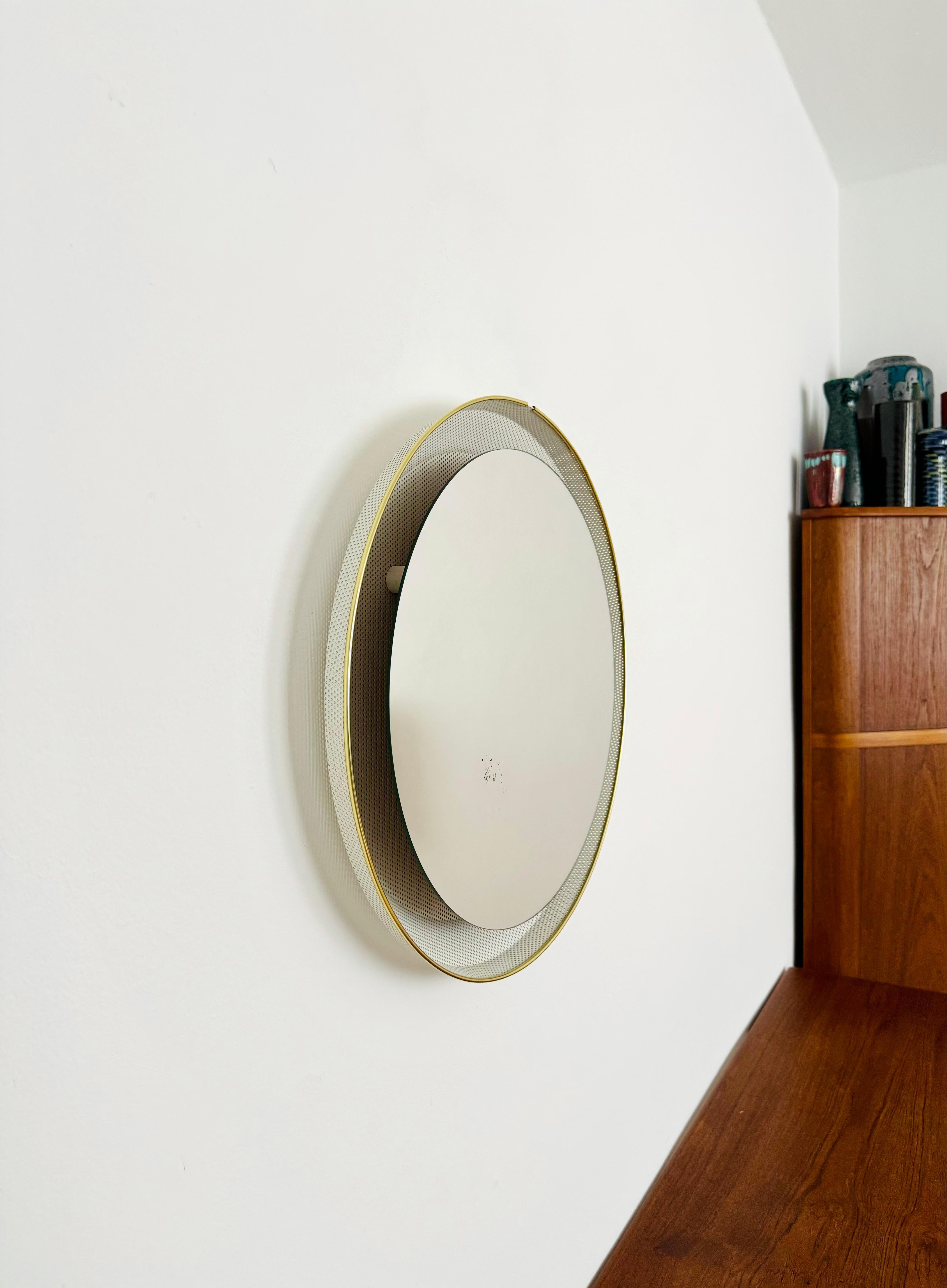 Metal Illuminated Sunburst Mirror For Sale