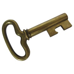 XXL Key corksrew made from heavy brass by Aubock original from 1950s signed