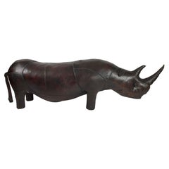 Vintage XXL Leather Rhino by Valenti