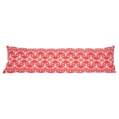 XXL Long Lumbar Red Pillowcasse, Eastern Europe, Mid 20th C.