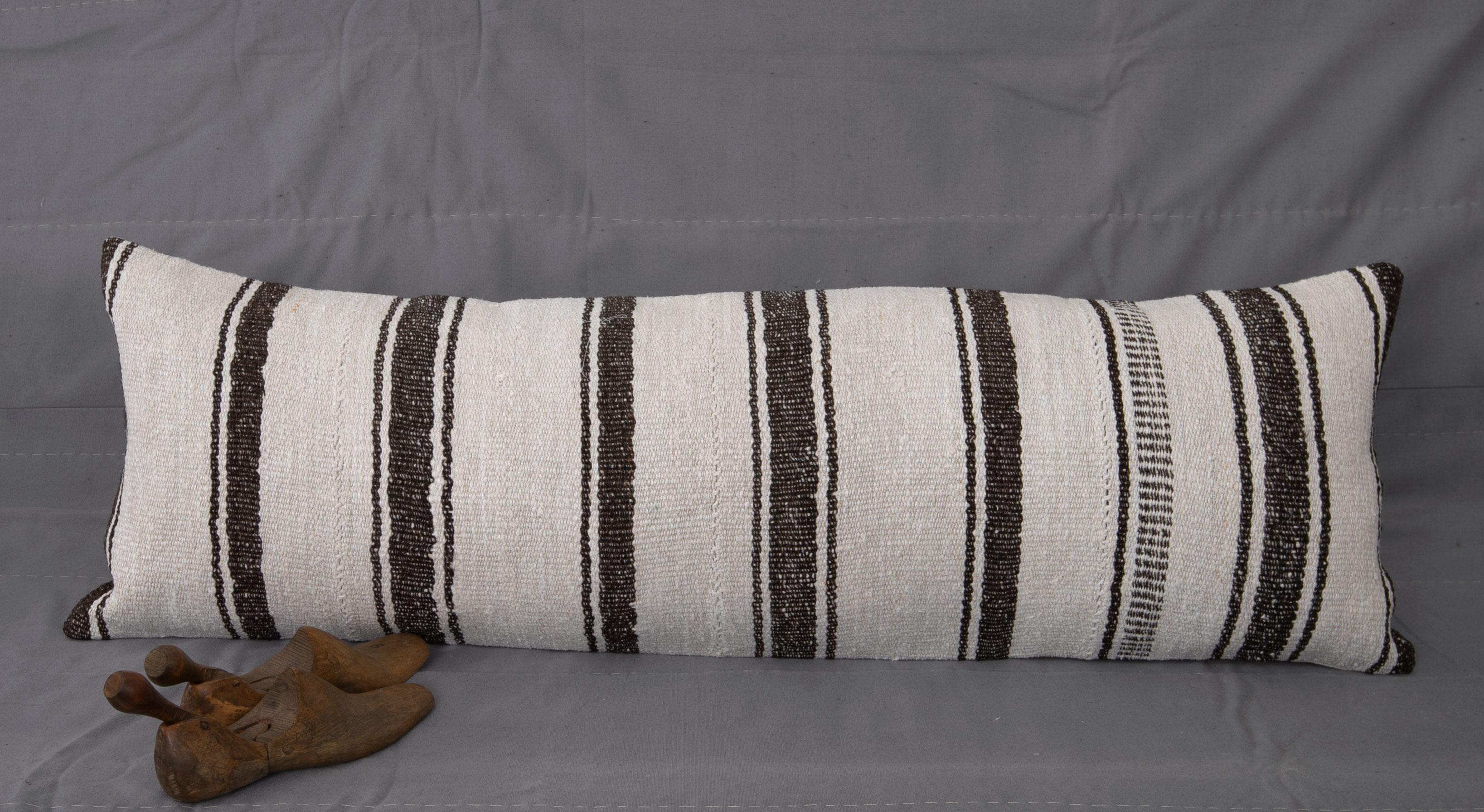 Rustic XXL Lumbar Made from Vintage Anatolian Hemp and Goat Hair Kilims, Mid 20th C For Sale
