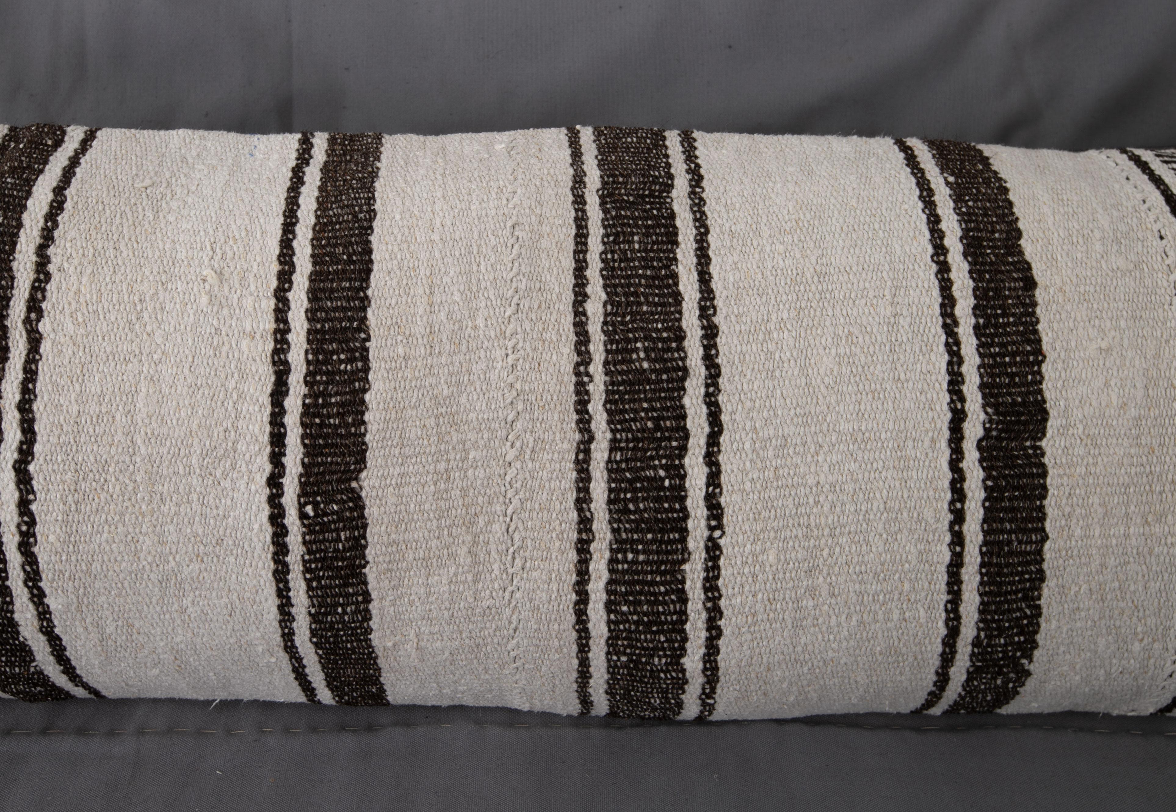 Turkish XXL Lumbar Made from Vintage Anatolian Hemp and Goat Hair Kilims, Mid-20th C For Sale