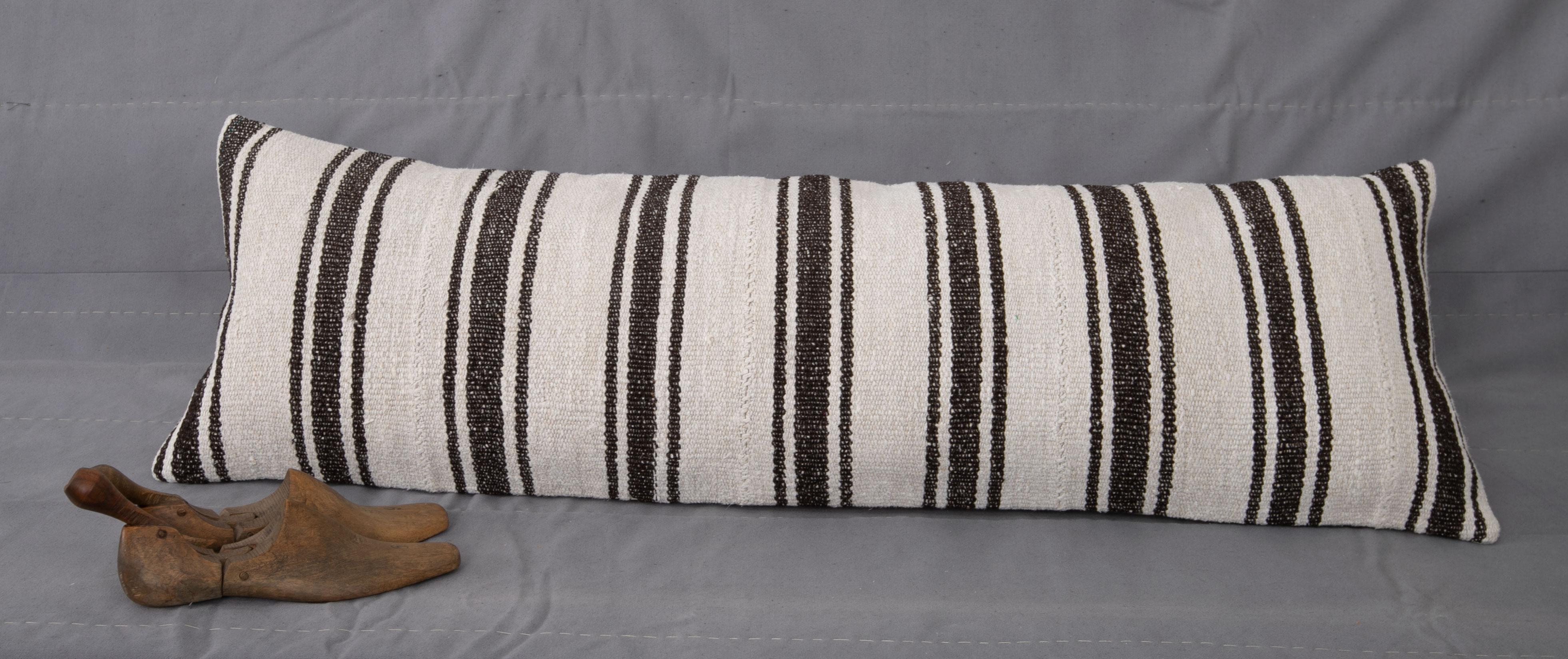 XXL Lumbar Made from Vintage Anatolian Hemp and Goat Hair Kilims, Mid 20th C. In Good Condition For Sale In Istanbul, TR