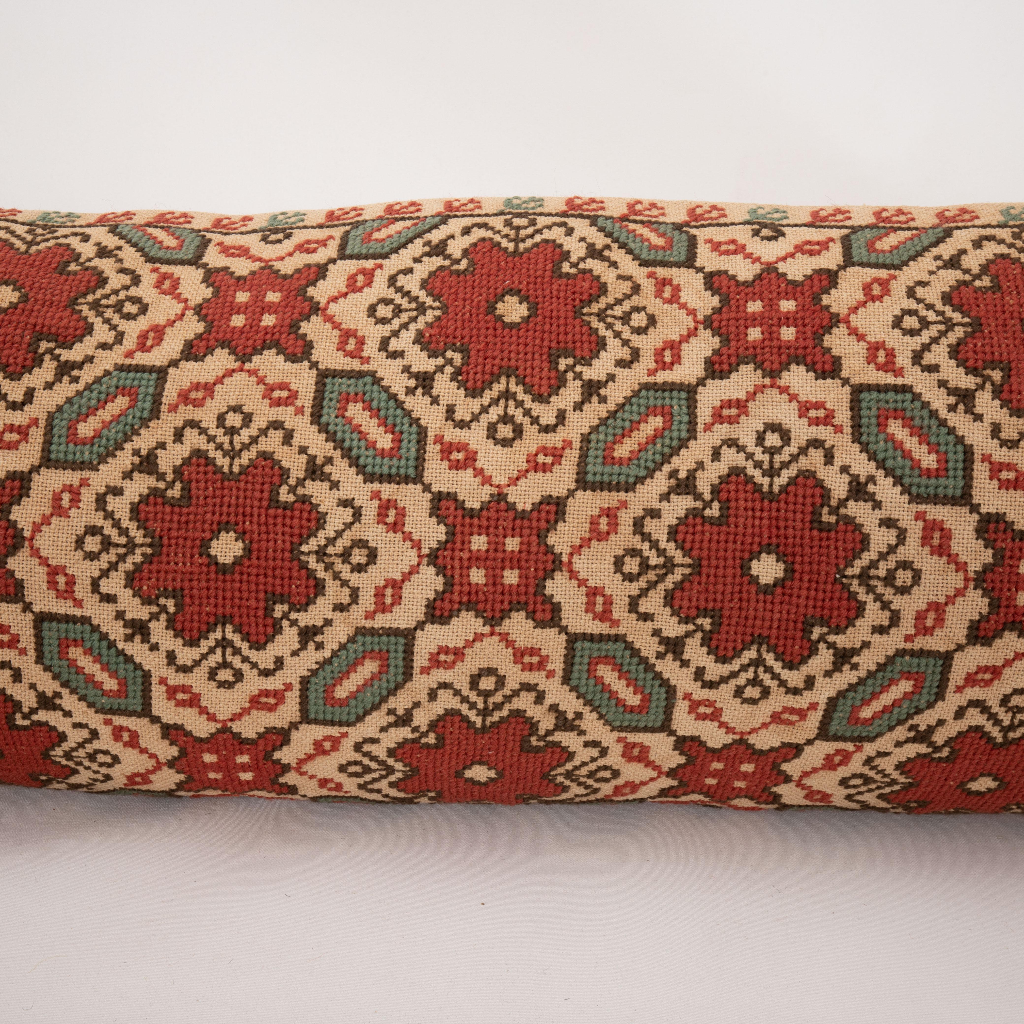 Balkan XXL Lumbar Pillow Case Made from an Eastern European Embroidery, 1900s For Sale