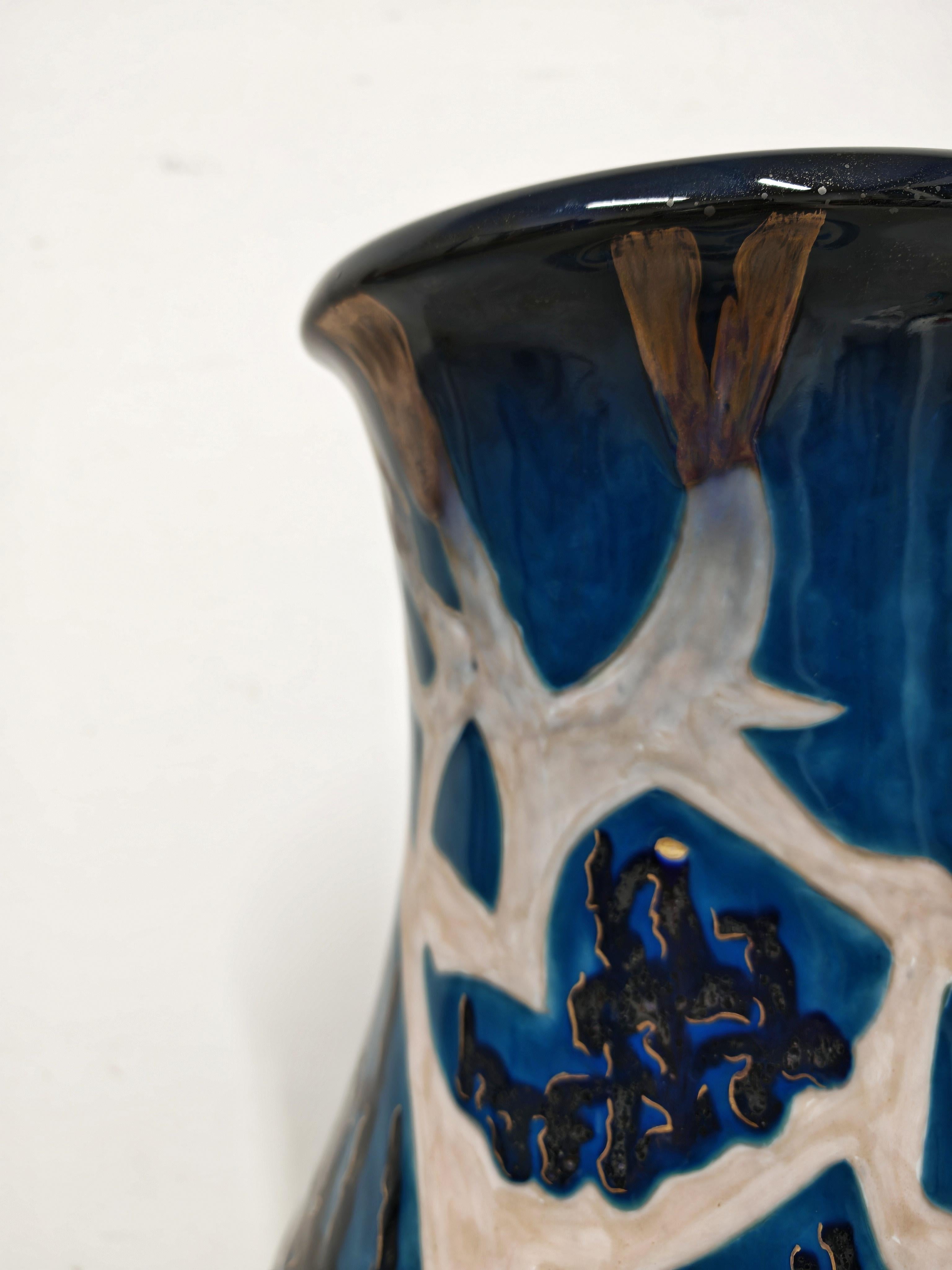 Français Vase XXL en céramique du milieu du siècle par Mahiedine Boutaleb pour Sèvres, France 1975 en vente