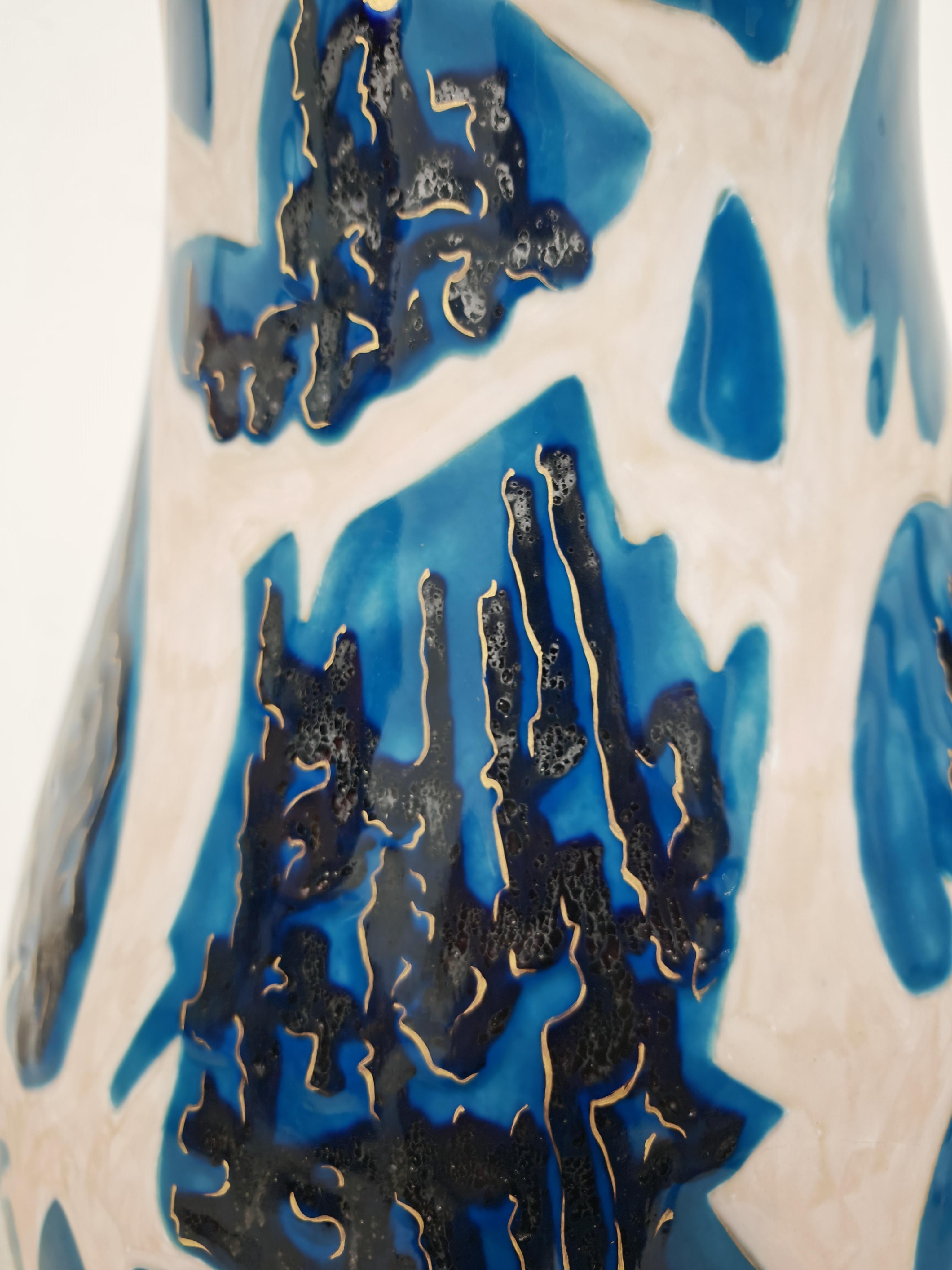 Vase XXL en céramique du milieu du siècle par Mahiedine Boutaleb pour Sèvres, France 1975 Bon état - En vente à Beograd, RS