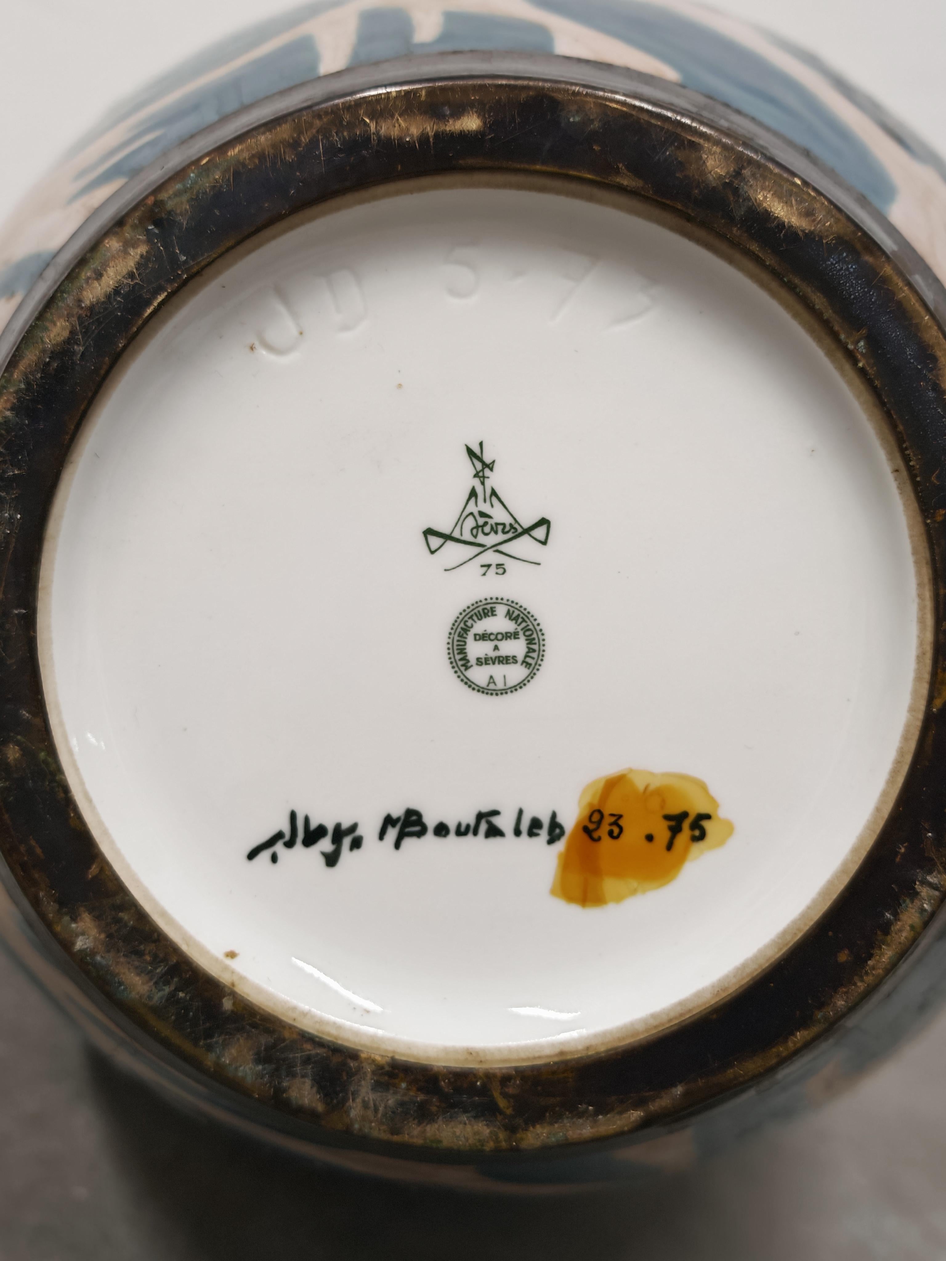 Vase XXL en céramique du milieu du siècle par Mahiedine Boutaleb pour Sèvres, France 1975 en vente 1