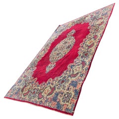 Tapis noué à la main Kirman XXL du milieu du siècle, Iran, années 1960