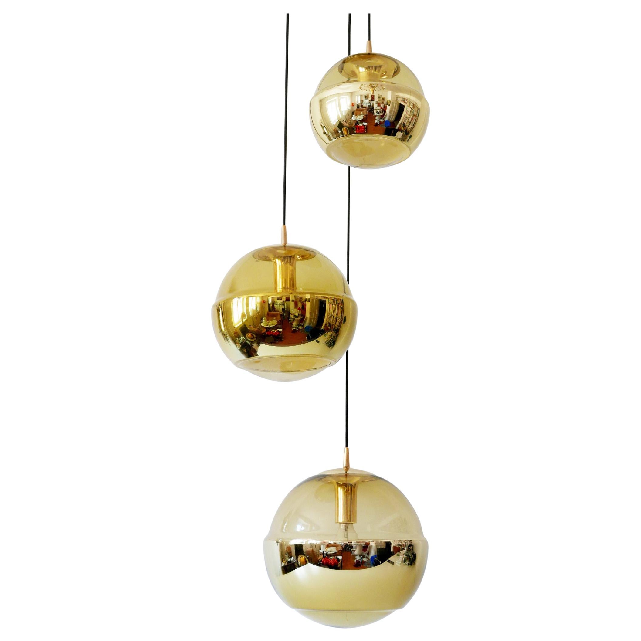 XXL Mid-Century Modern Chandelier or Cascading Pendant Lamp by Peill & Putzler For Sale