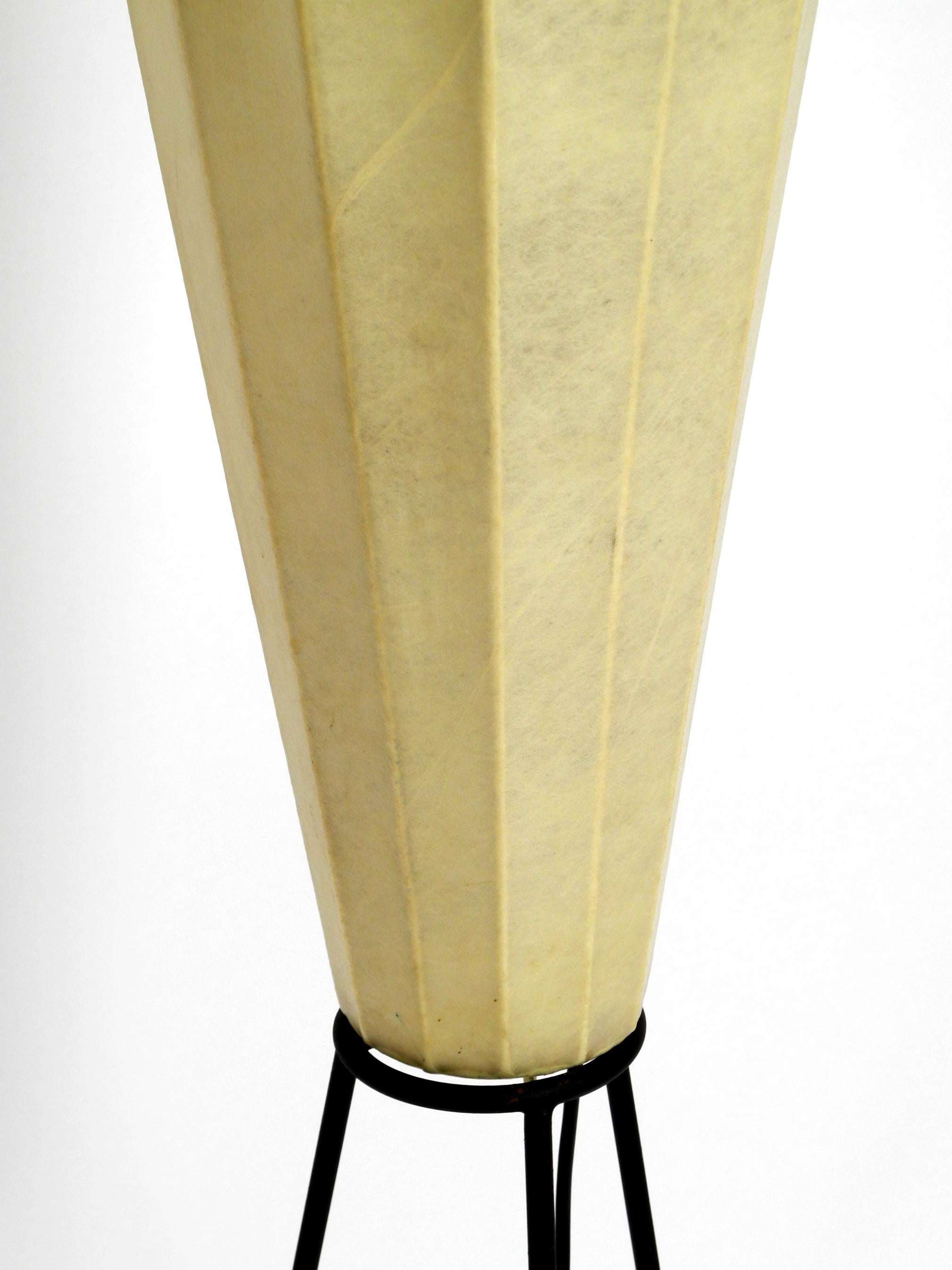 Extra Large Mid-Century Modern Tripod Cocoon Floor Lamp, Vereinigten Werkstätten 7