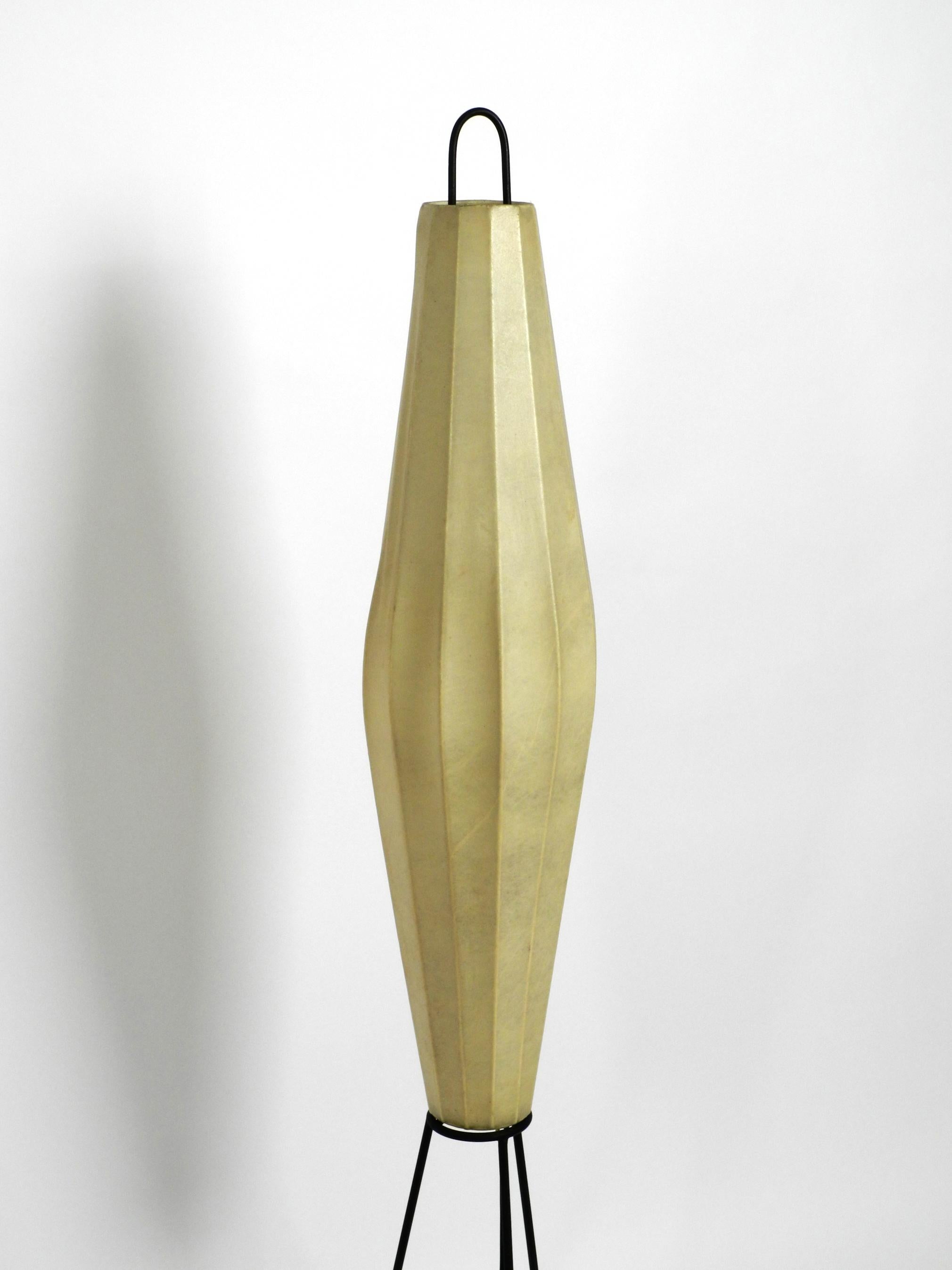 Extra Large Mid-Century Modern Tripod Cocoon Floor Lamp, Vereinigten Werkstätten 11