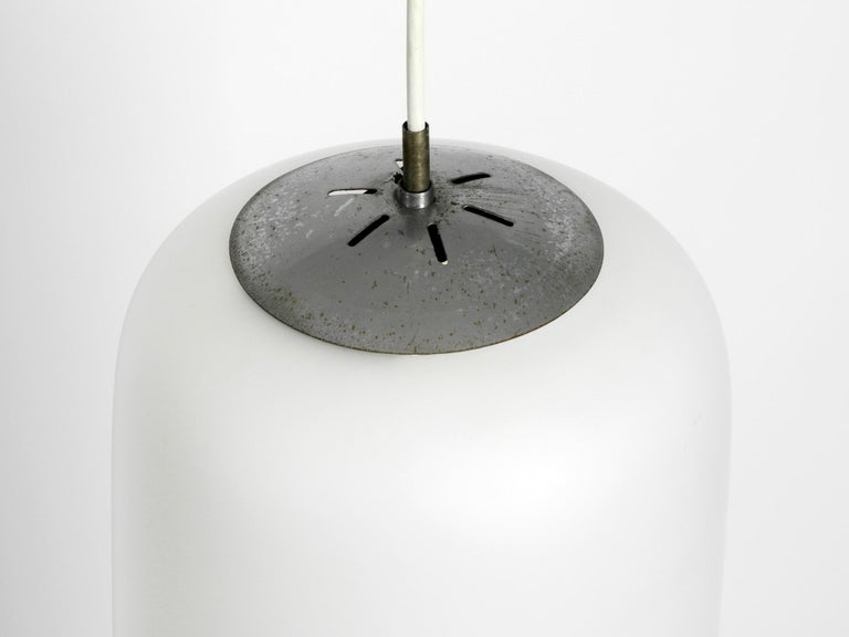 Extra Large Mid Century Modernist Wagenfeld Glass Pendant Lamp 6 Lamps Available For Sale At 1stdibs