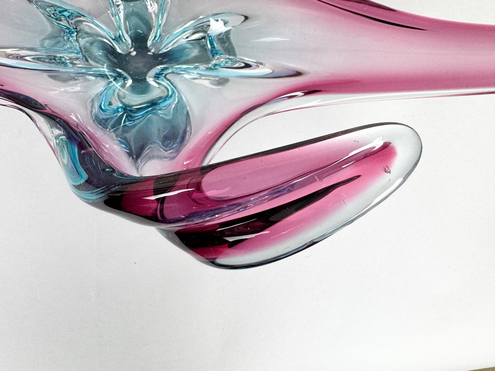 XXL Mid Century Murano Glass Bowl, Italy 4