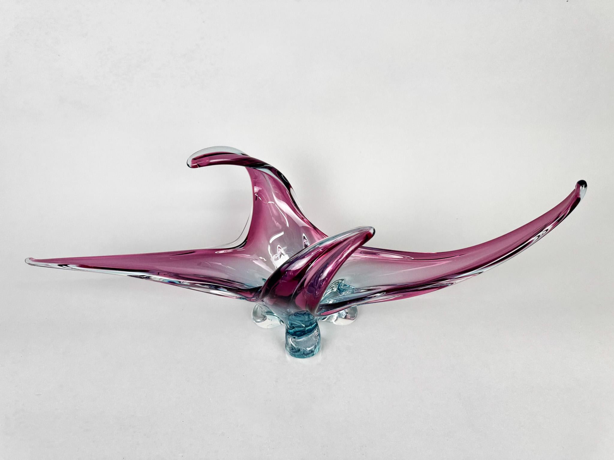 XXL Mid Century Murano Glass Bowl, Italy 5