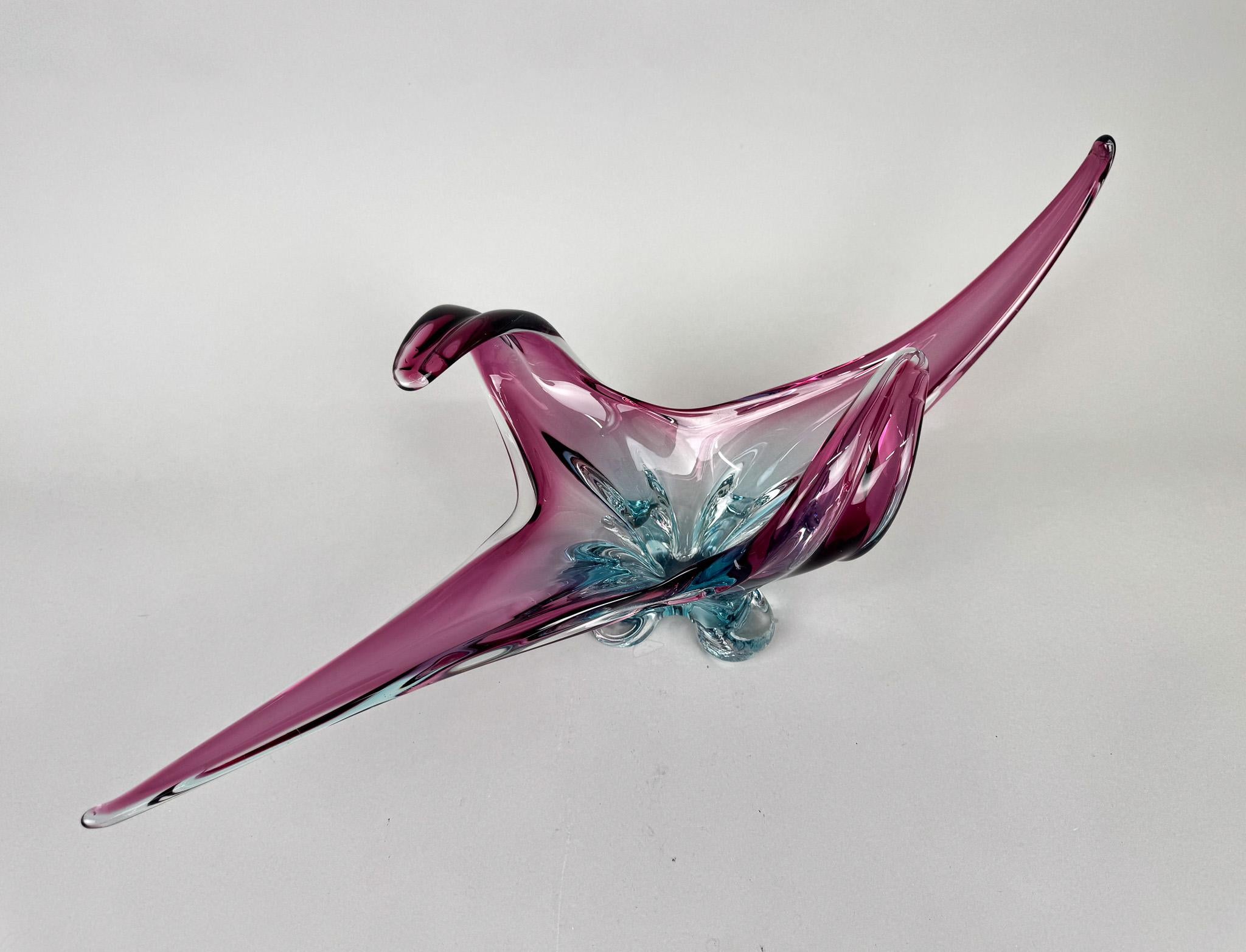 Italian XXL Mid Century Murano Glass Bowl, Italy