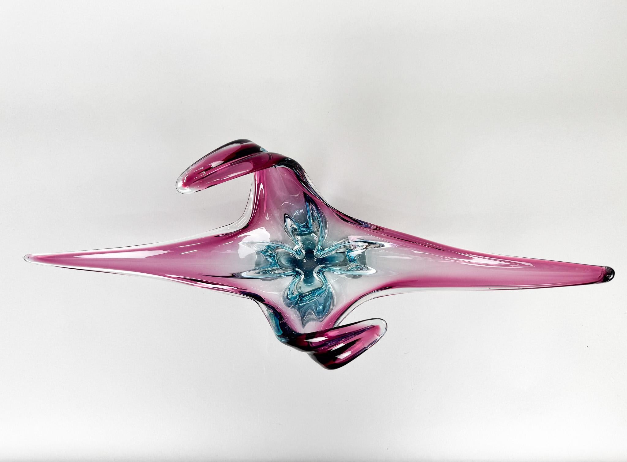 20th Century XXL Mid Century Murano Glass Bowl, Italy