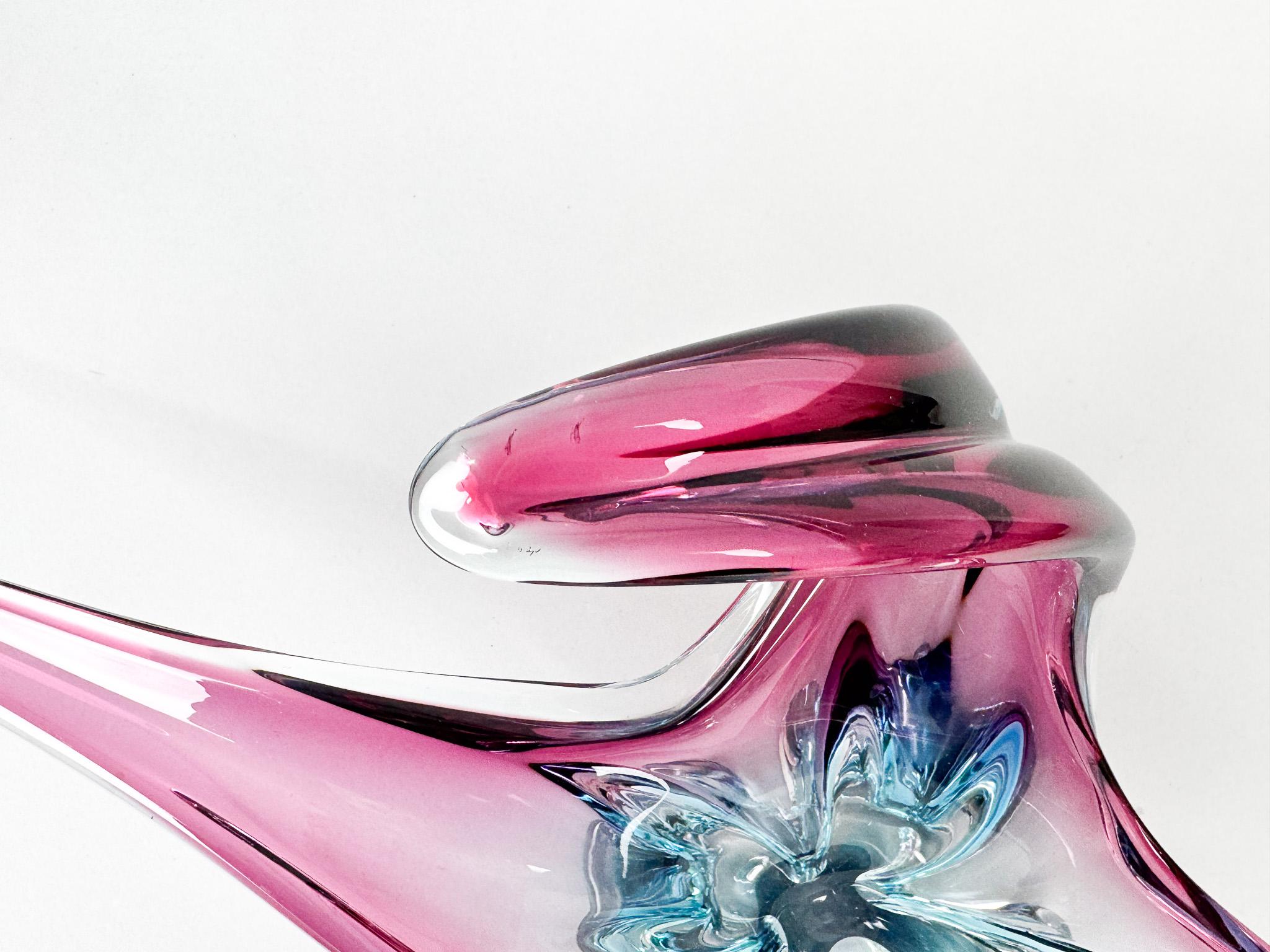 XXL Mid Century Murano Glass Bowl, Italy 2