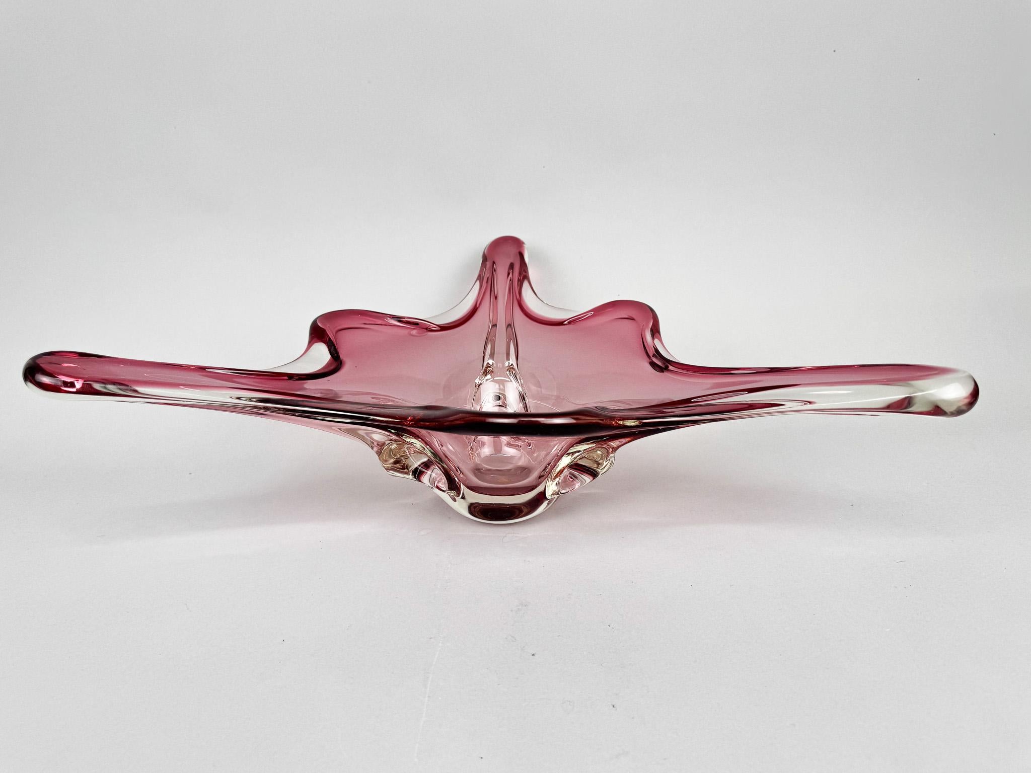 XXL Mid Century Murano Glass Bowl, Italy, Labeled For Sale 3