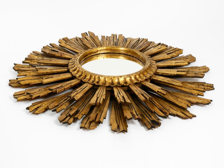 Extra Large Midcentury Sunburst Wall Mirror Made Of Gold Plated Wood For Sale At 1stdibs Extra Large Midcentury Sunburst Wall Mirror Made Of Gold Plated Wood For Sale At 1stdibs