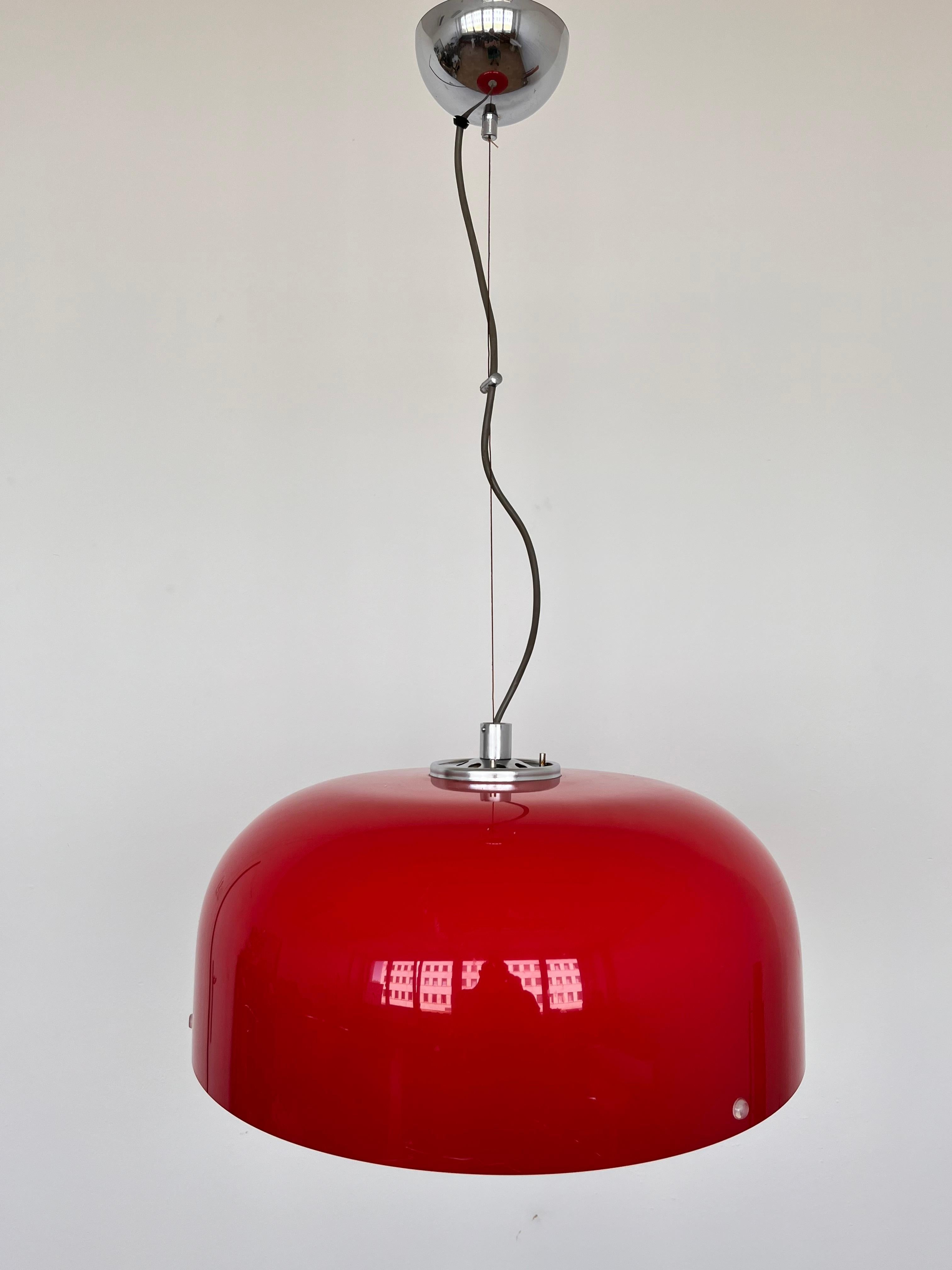 XXL Midcentury plastic Design Pendant by Meblo, Harvey Guzzini, Italy, 1970s In Good Condition For Sale In Praha, CZ