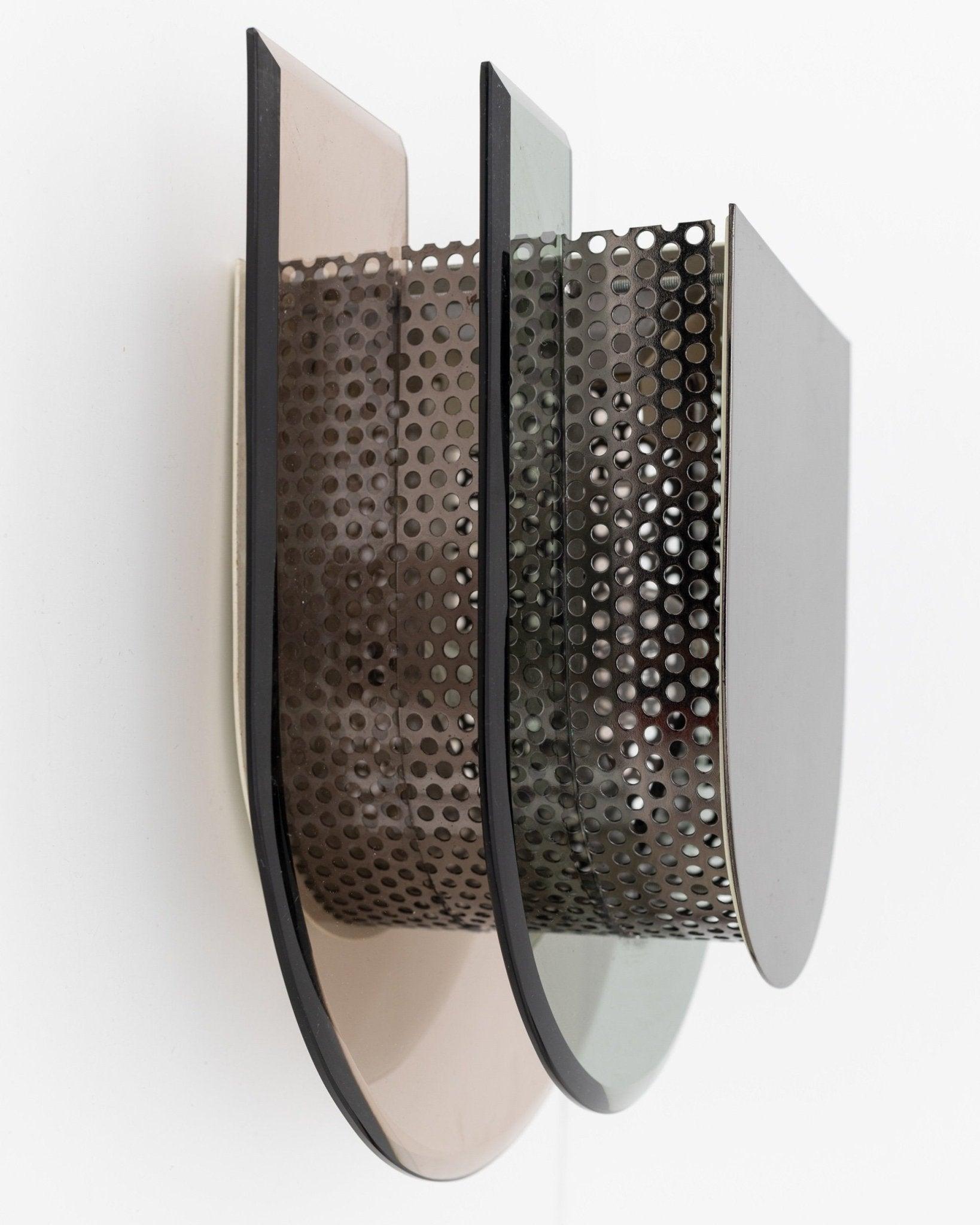 XXL Aplique de Cristal Espejado Estilo Memphis Postmoderno Made In Italy, Años 70 Italiano en venta