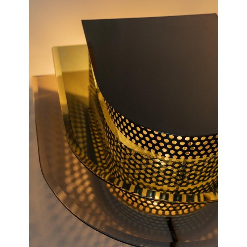 XXL Aplique de Cristal Espejado Estilo Memphis Postmoderno Made In Italy, Años 70 siglo XX en venta