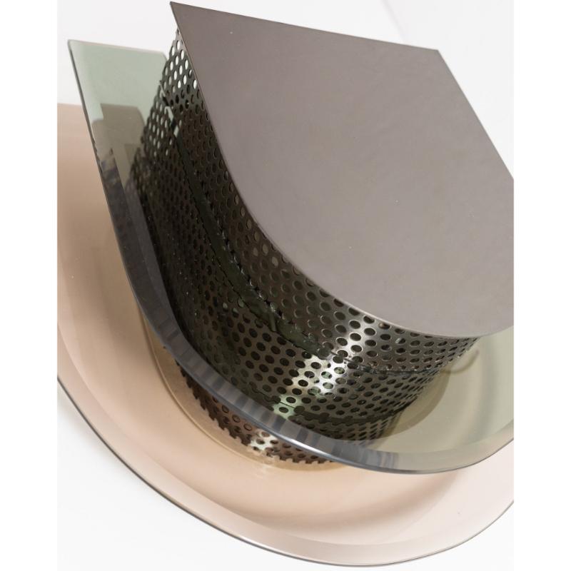 XXL Aplique de Cristal Espejado Estilo Memphis Postmoderno Made In Italy, Años 70 Cristal de Murano en venta