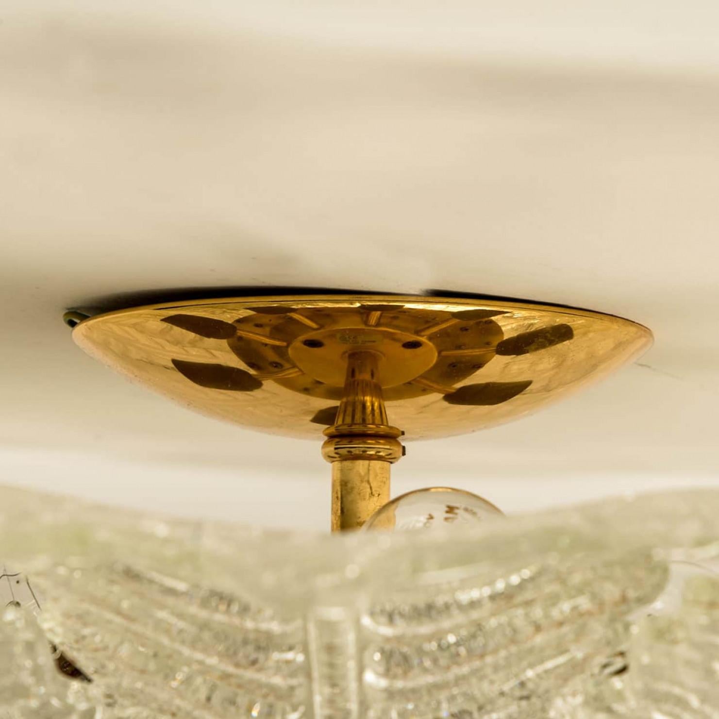 XXL Murano Glass Ceiling Light in the Style of Barovier, 1970s in vendita 3