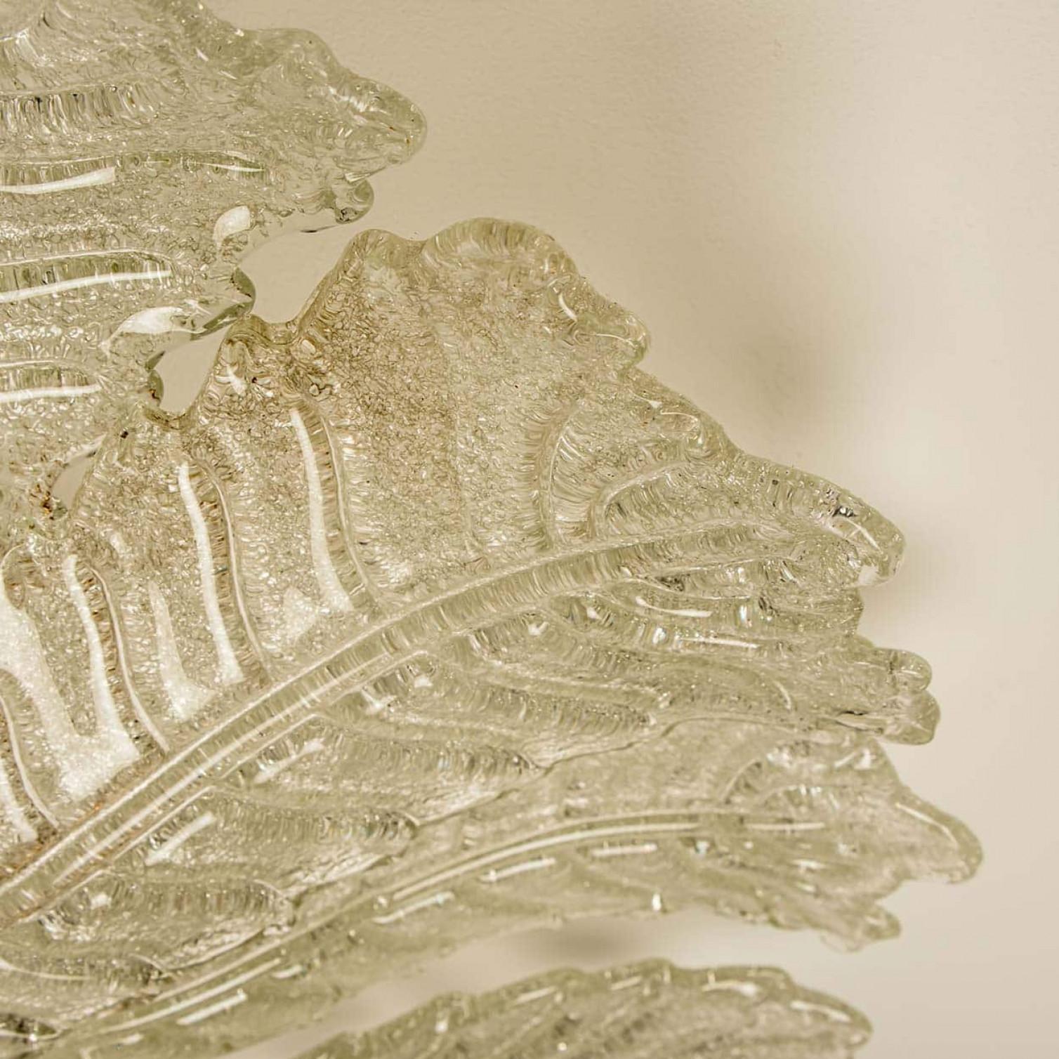 Altro XXL Murano Glass Ceiling Light in the Style of Barovier, 1970s in vendita