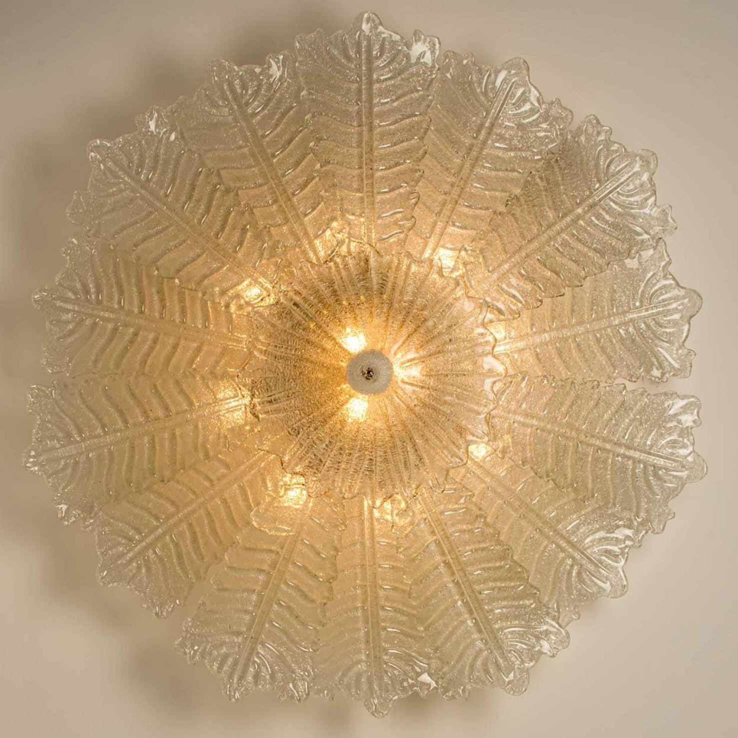 Vetro di Murano XXL Murano Glass Ceiling Light in the Style of Barovier, 1970s in vendita