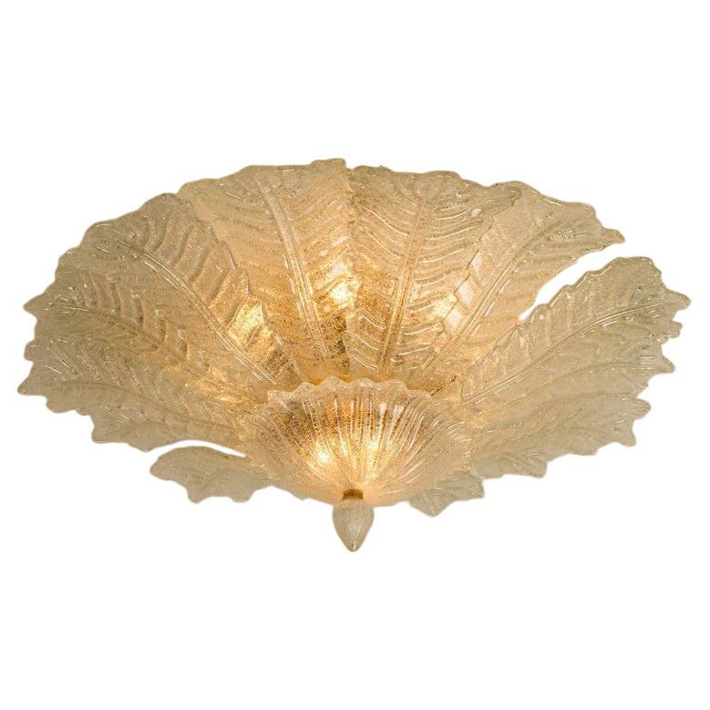 XXL Murano Glas Deckenleuchte im Stil von Barovier, 1970er Jahre