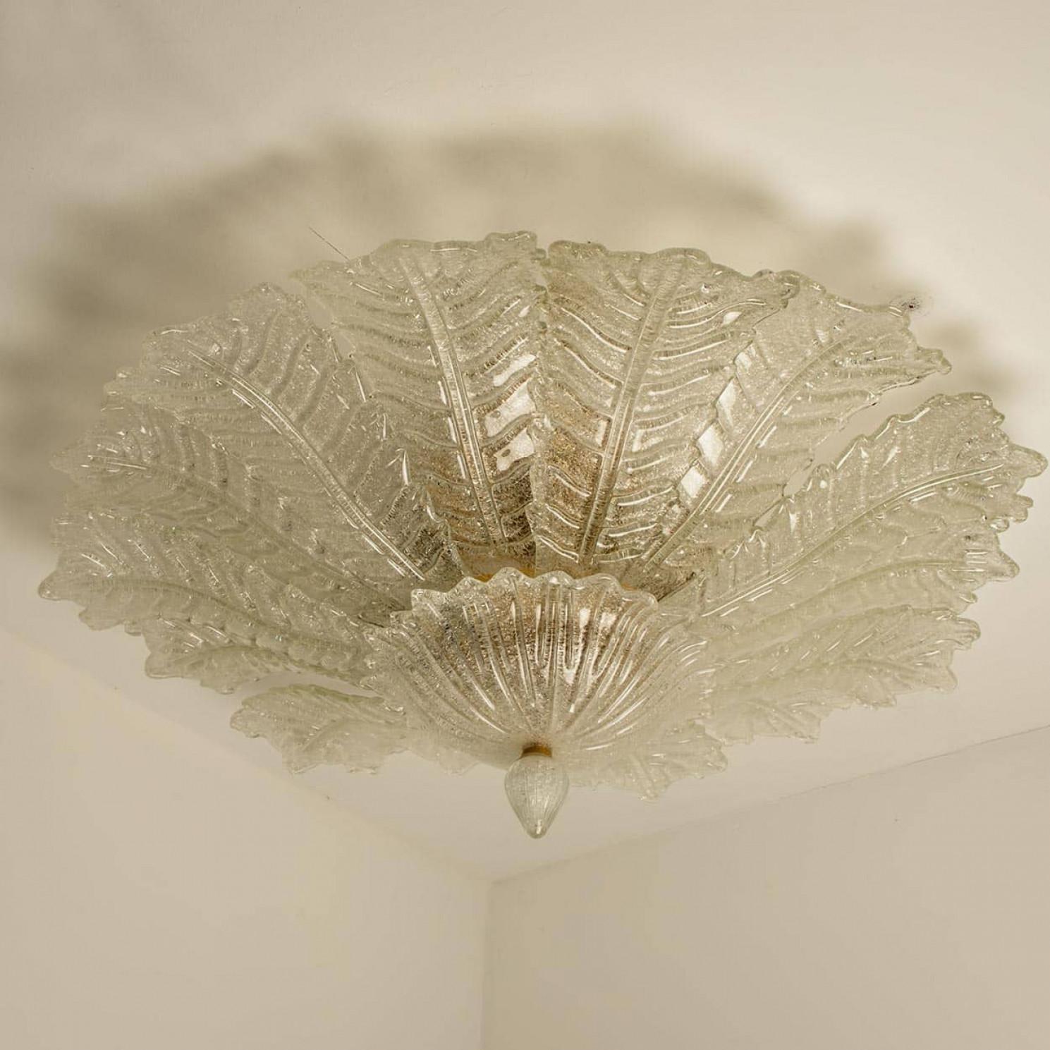 Plafoniere XXL in vetro di Murano nello stile di Barovier, anni '70 in vendita 4