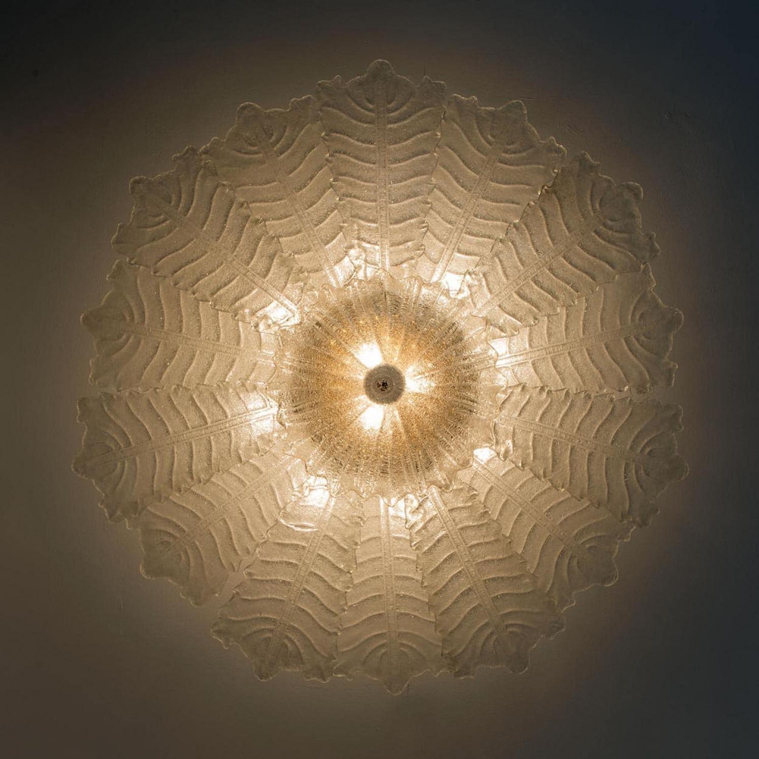 Plafoniere XXL in vetro di Murano nello stile di Barovier, anni '70 in vendita 6