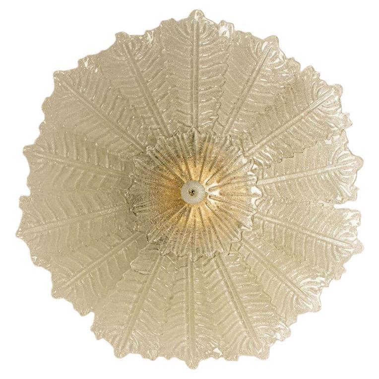 XXL Murano Glass Ceiling Lights in the Style of Barovier, 1970s in vendita