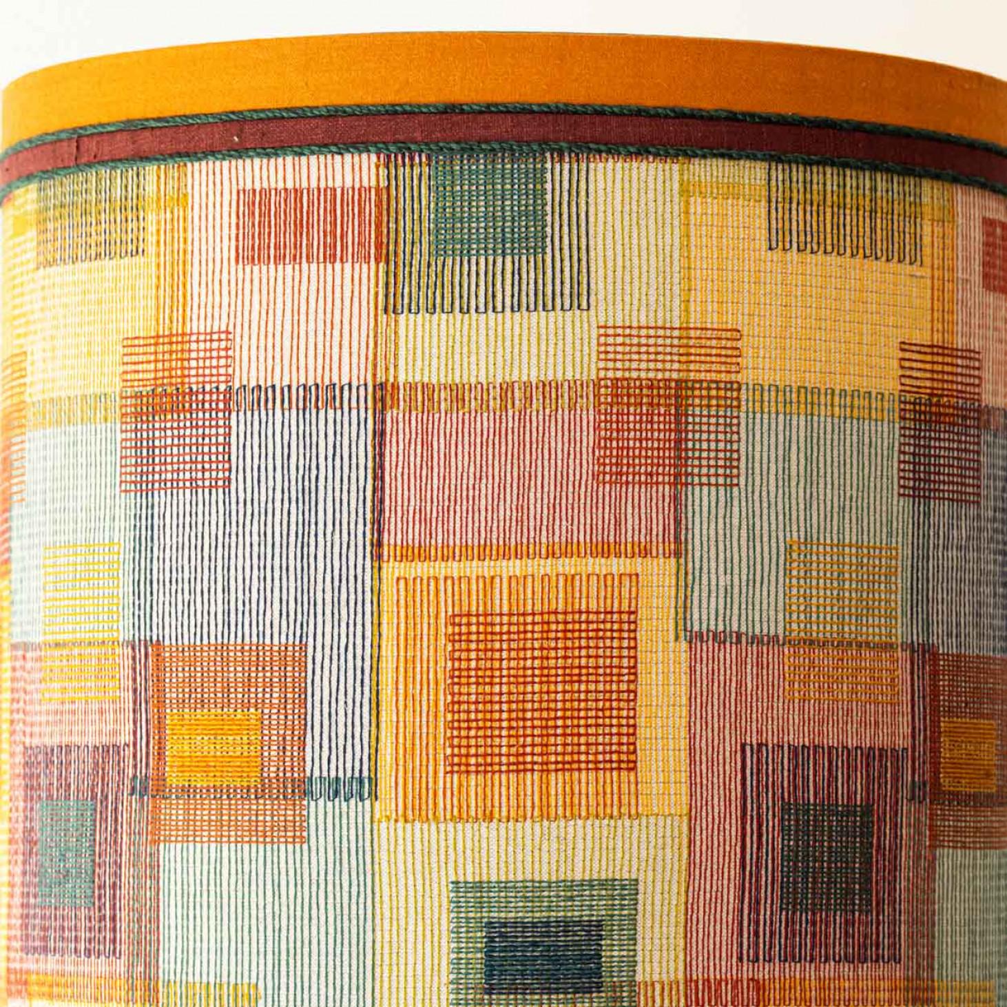 Autre XXL Orange Ceramic FLoor Table Lamp, Lampshade by R. Houben, 1970