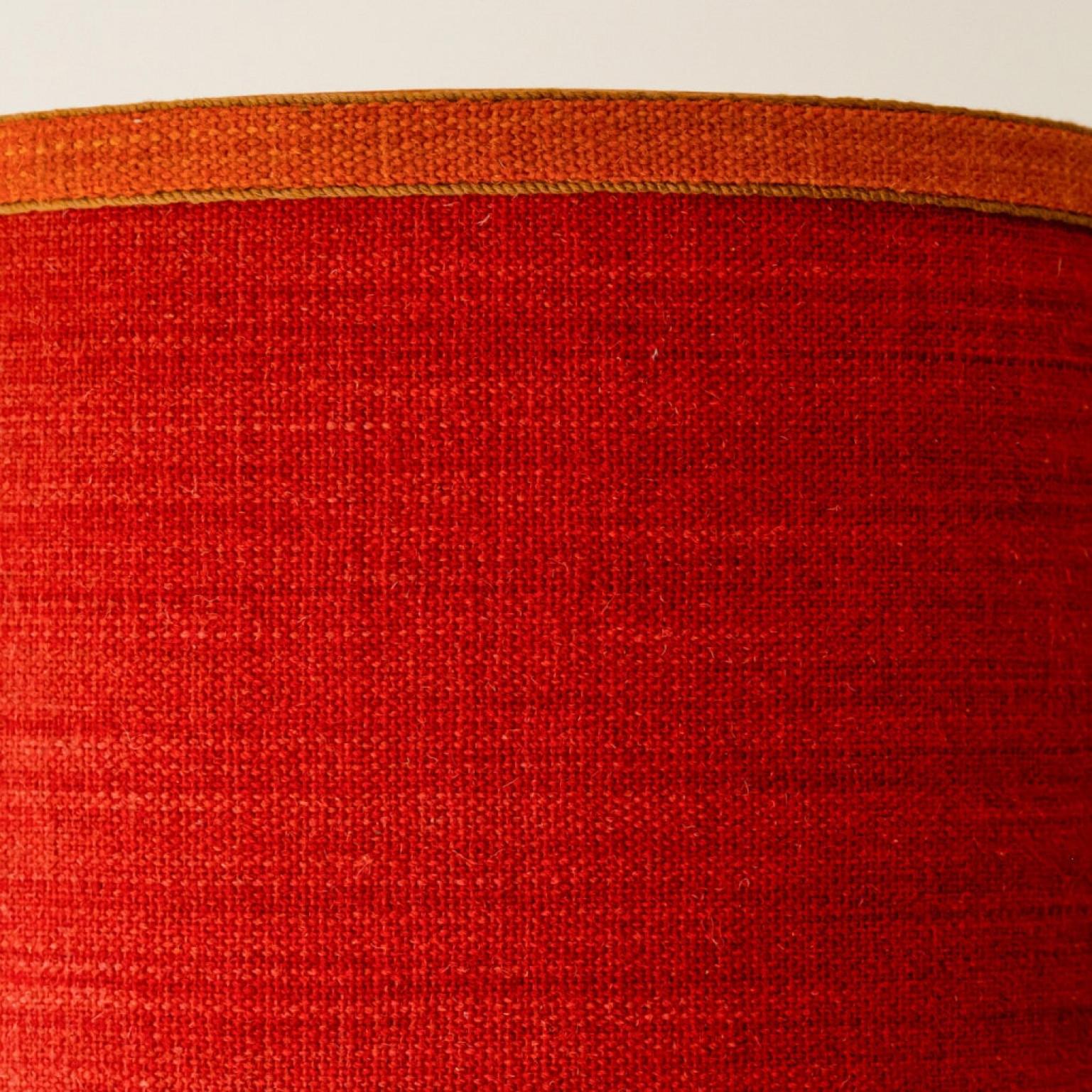 XXL Orange Sculptural Floor Lamp, Custom Made Lampshade by R. Houben (Sonstiges) im Angebot