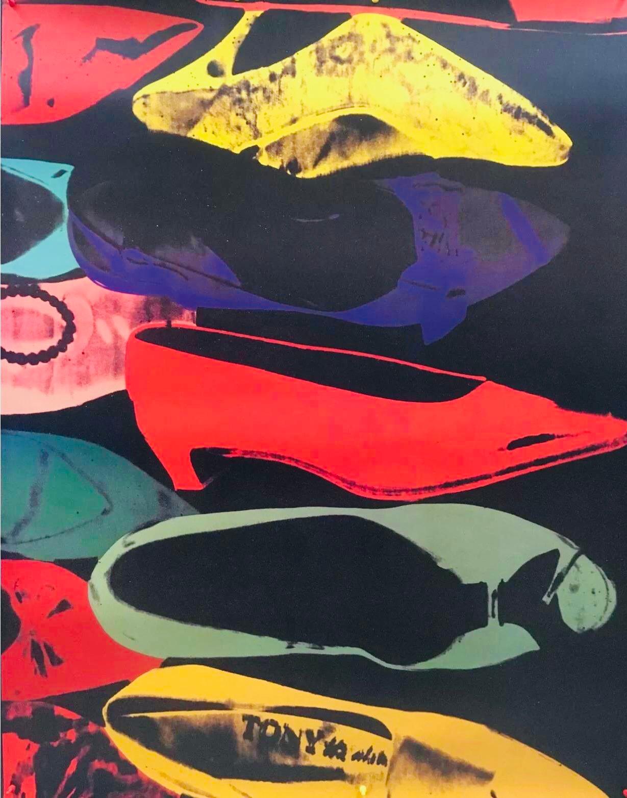 XXL Original 1992 Andy Warhol Pop Art Diamond & Dust Shoes Lithographie Poster im Zustand „Gut“ in St.Petersburg, FL
